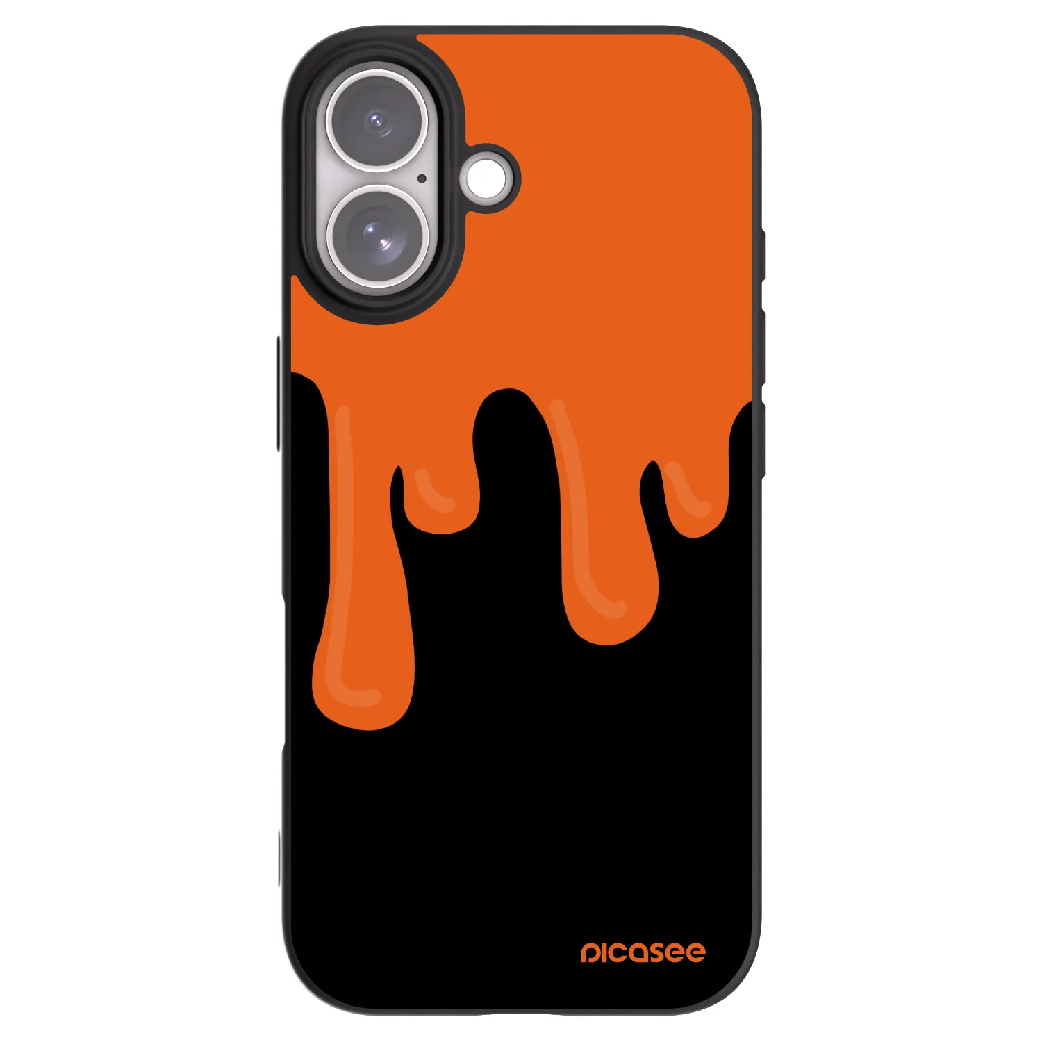 Picasee fekete szilikon tok az alábbi mobiltelefonokra Apple iPhone 17 - Orange spooky