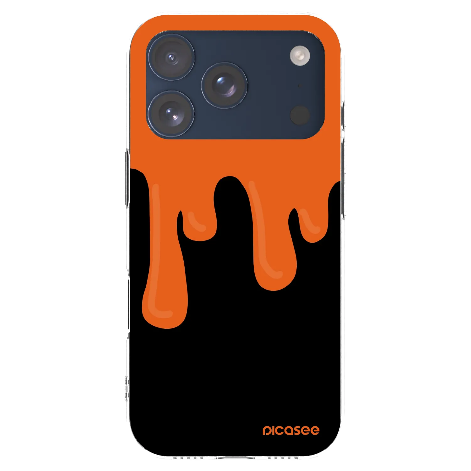 Picasee átlátszó szilikon tok az alábbi mobiltelefonokra Apple iPhone 17 Pro - Orange spooky
