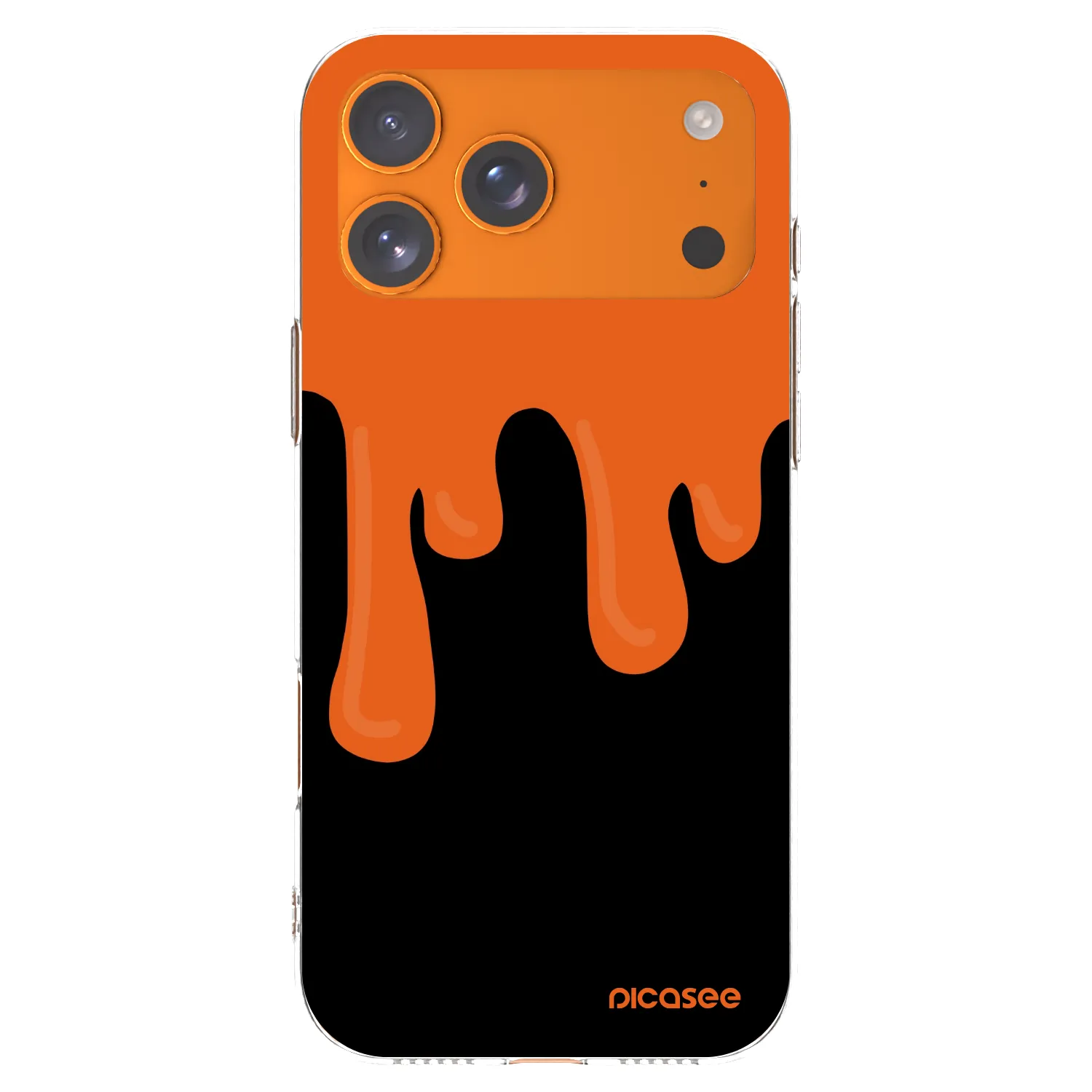 Picasee átlátszó szilikon tok az alábbi mobiltelefonokra Apple iPhone 17 Pro Max - Orange spooky
