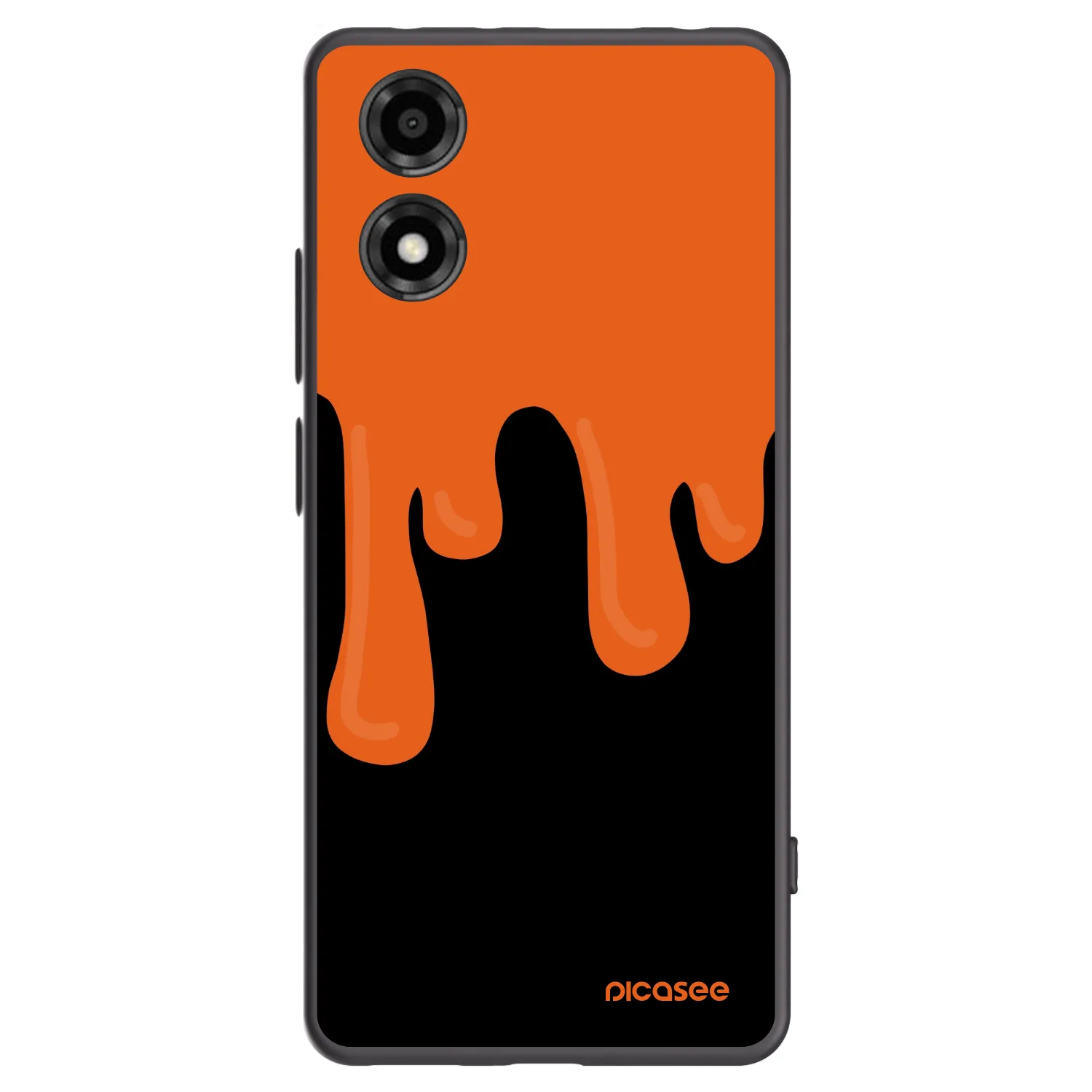 Picasee fekete szilikon tok az alábbi mobiltelefonokra Motorola Moto E14 - Orange spooky