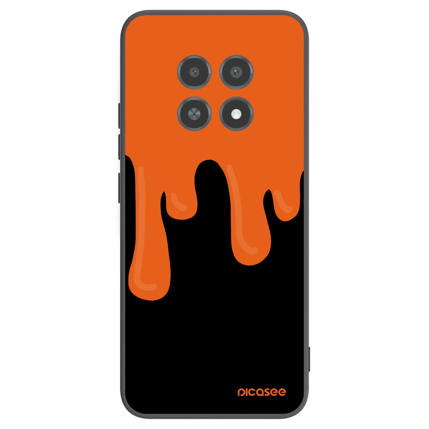 Picasee fekete szilikon tok az alábbi mobiltelefonokra Realme 12X - Orange spooky