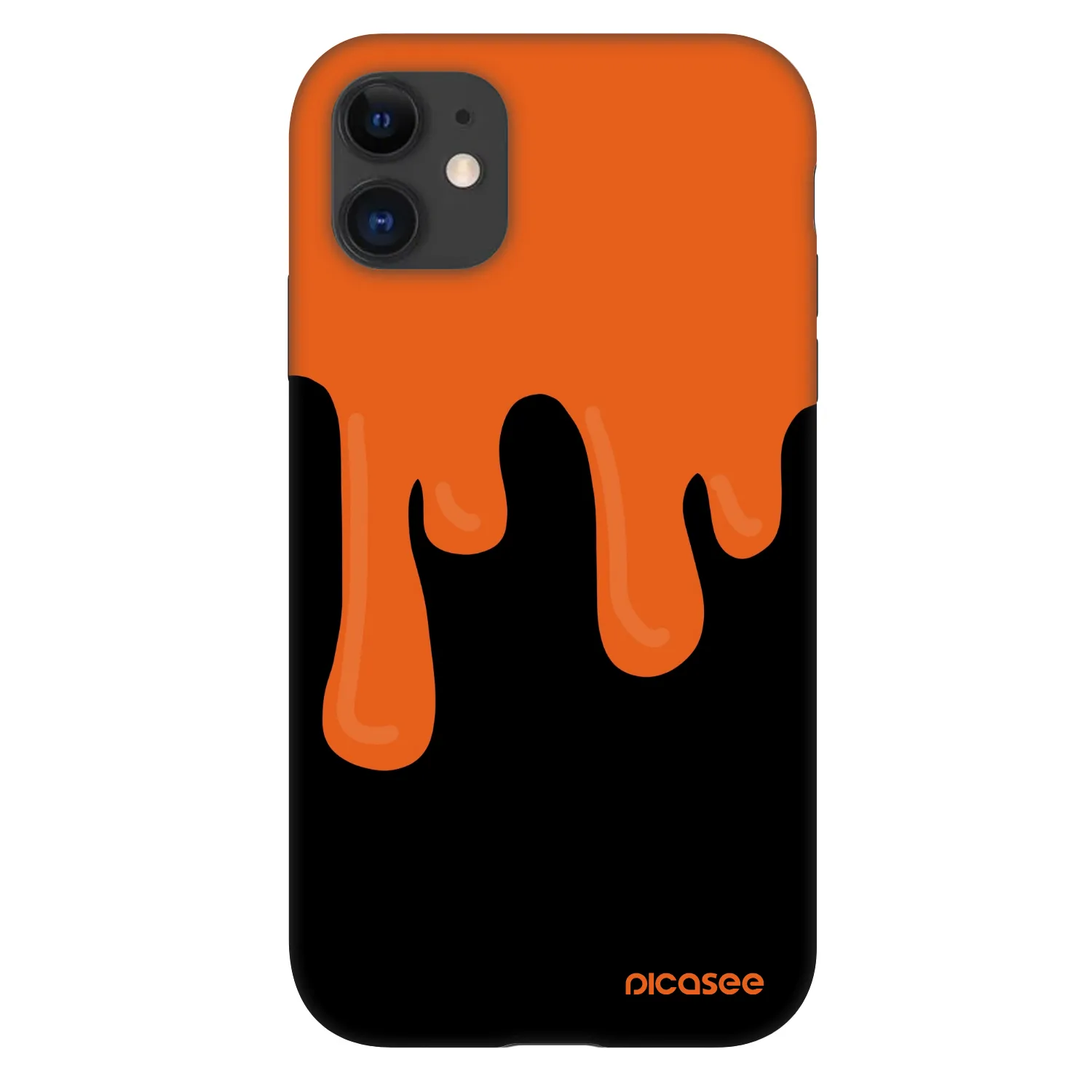 Picasee Fashion Case Apple iPhone 11 - Orange spooky