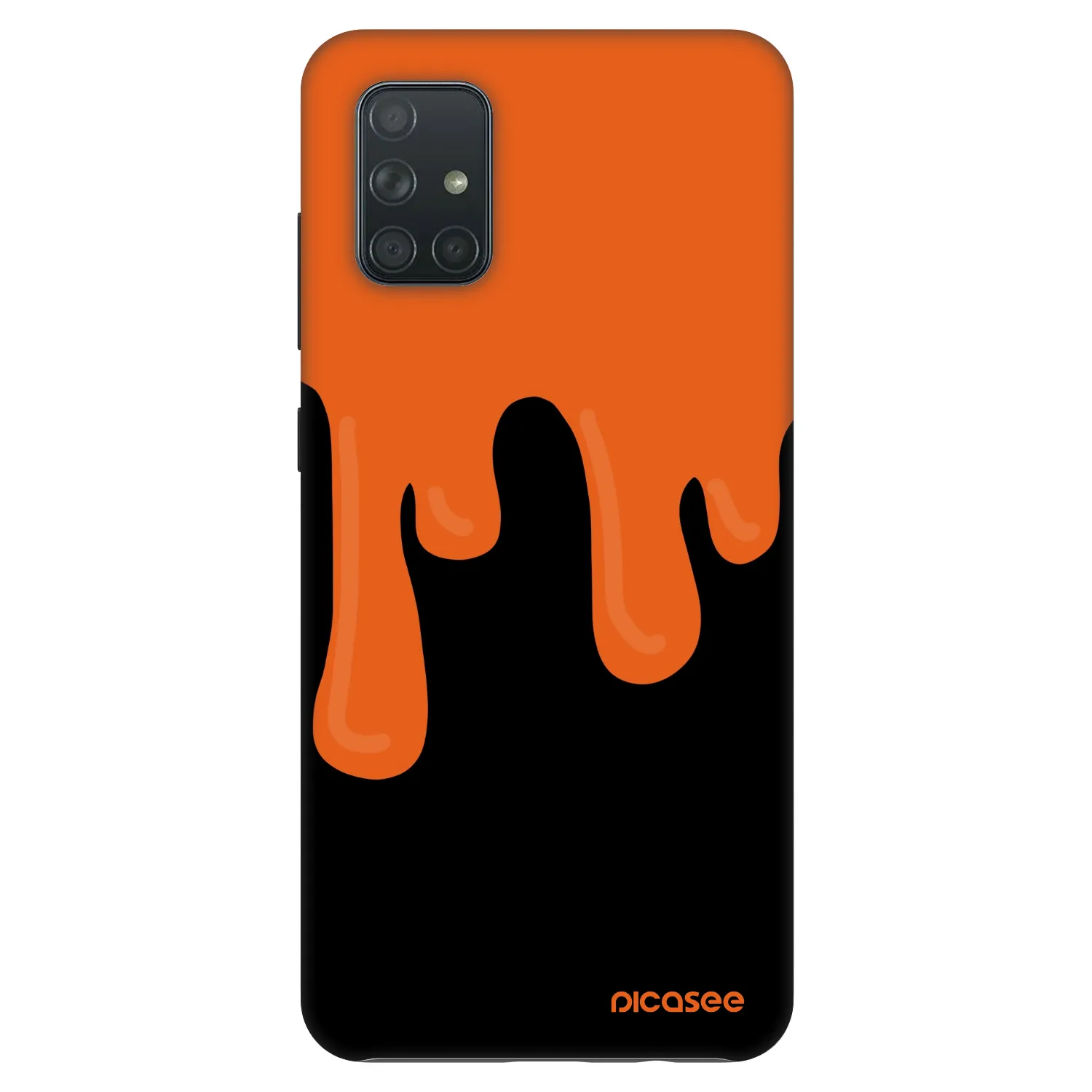 Picasee Fashion Case Samsung Galaxy A71 A715F - Orange spooky
