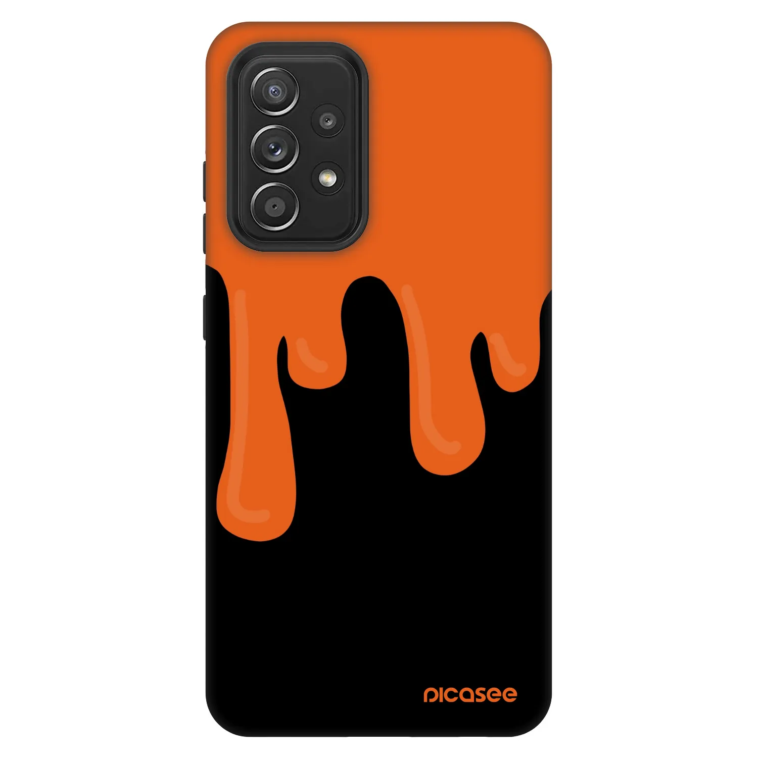 Picasee Fashion Case Samsung Galaxy A52s 5G A528B - Orange spooky