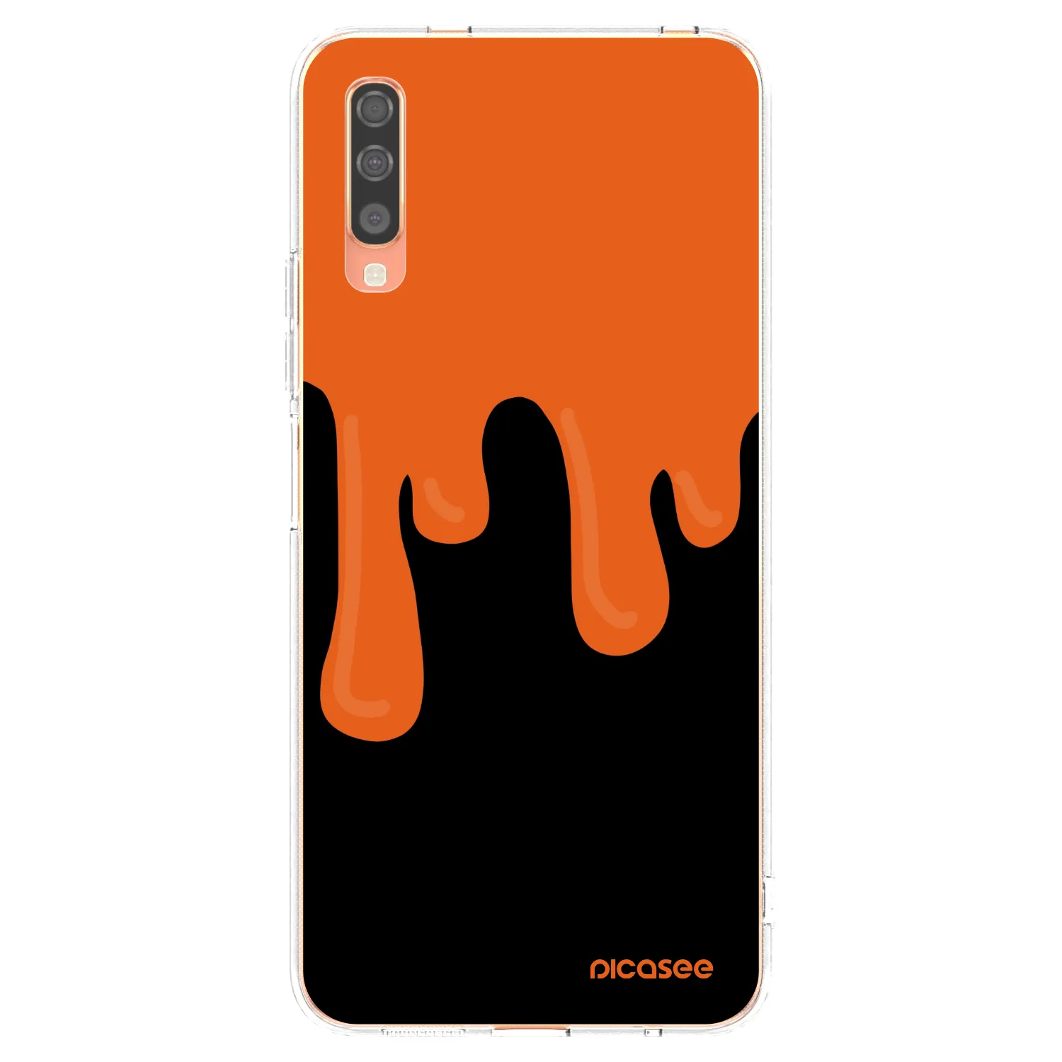 Picasee átlátszó szilikon tok az alábbi mobiltelefonokra Samsung Galaxy A70 A705F - Orange spooky