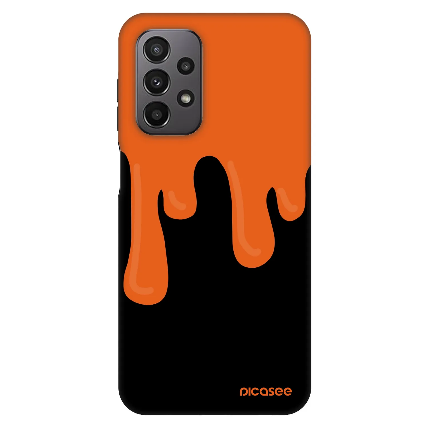 Picasee Fashion Case Samsung Galaxy A23 A235F 4G - Orange spooky