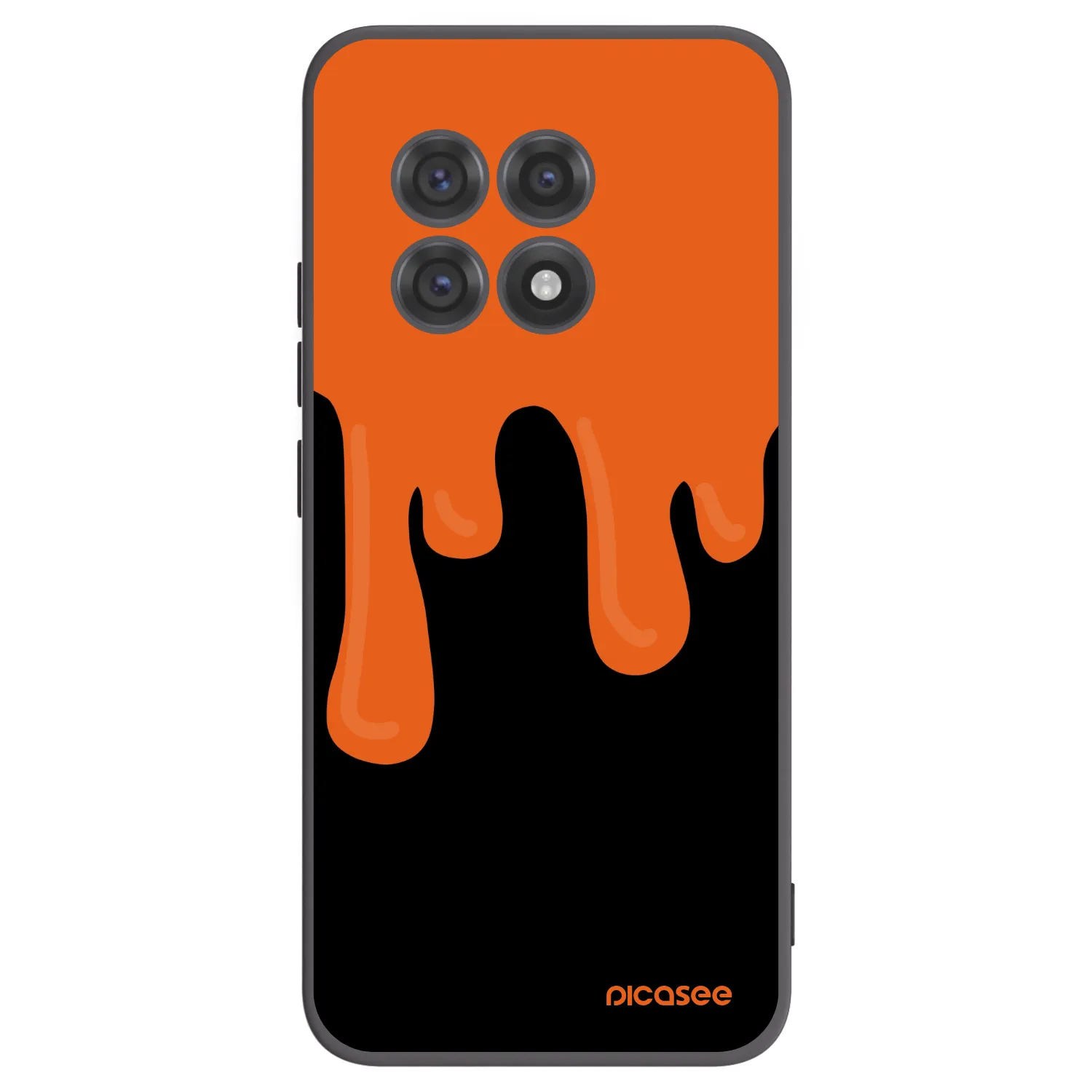 Picasee fekete szilikon tok az alábbi mobiltelefonokra OnePlus 13R 5G - Orange spooky