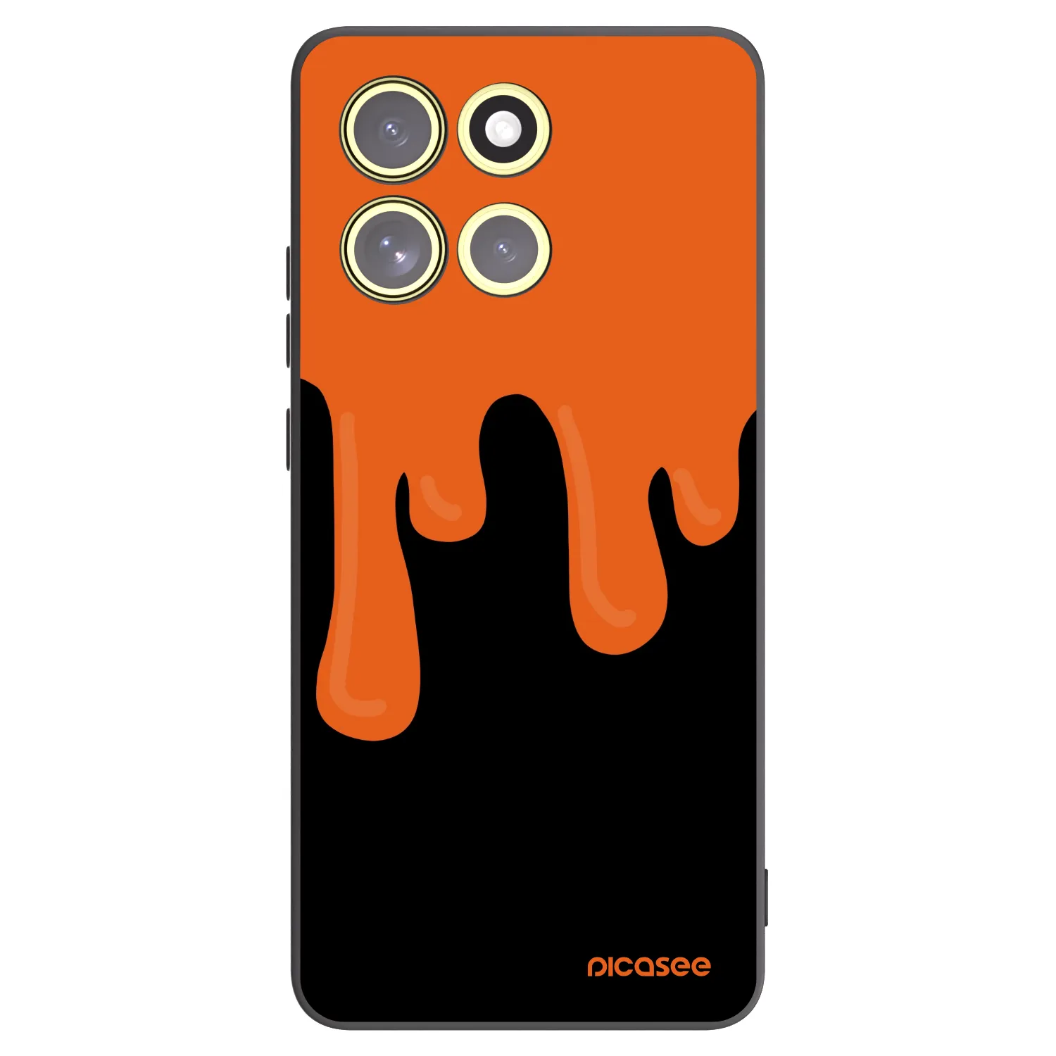 Picasee fekete szilikon tok az alábbi mobiltelefonokra Motorola Moto G86 5G - Orange spooky