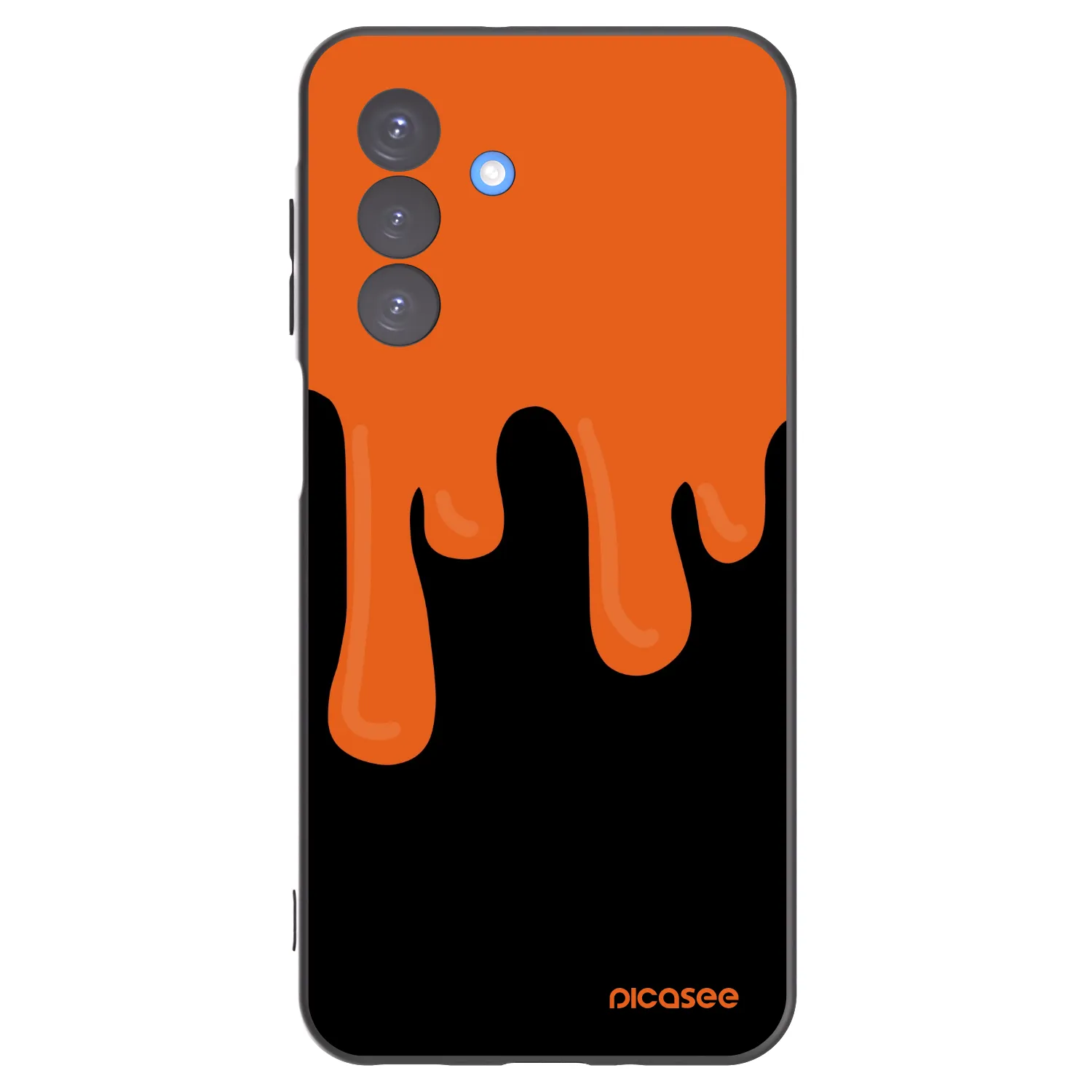 Picasee fekete szilikon tok az alábbi mobiltelefonokra Samsung Galaxy A17 5G - Orange spooky