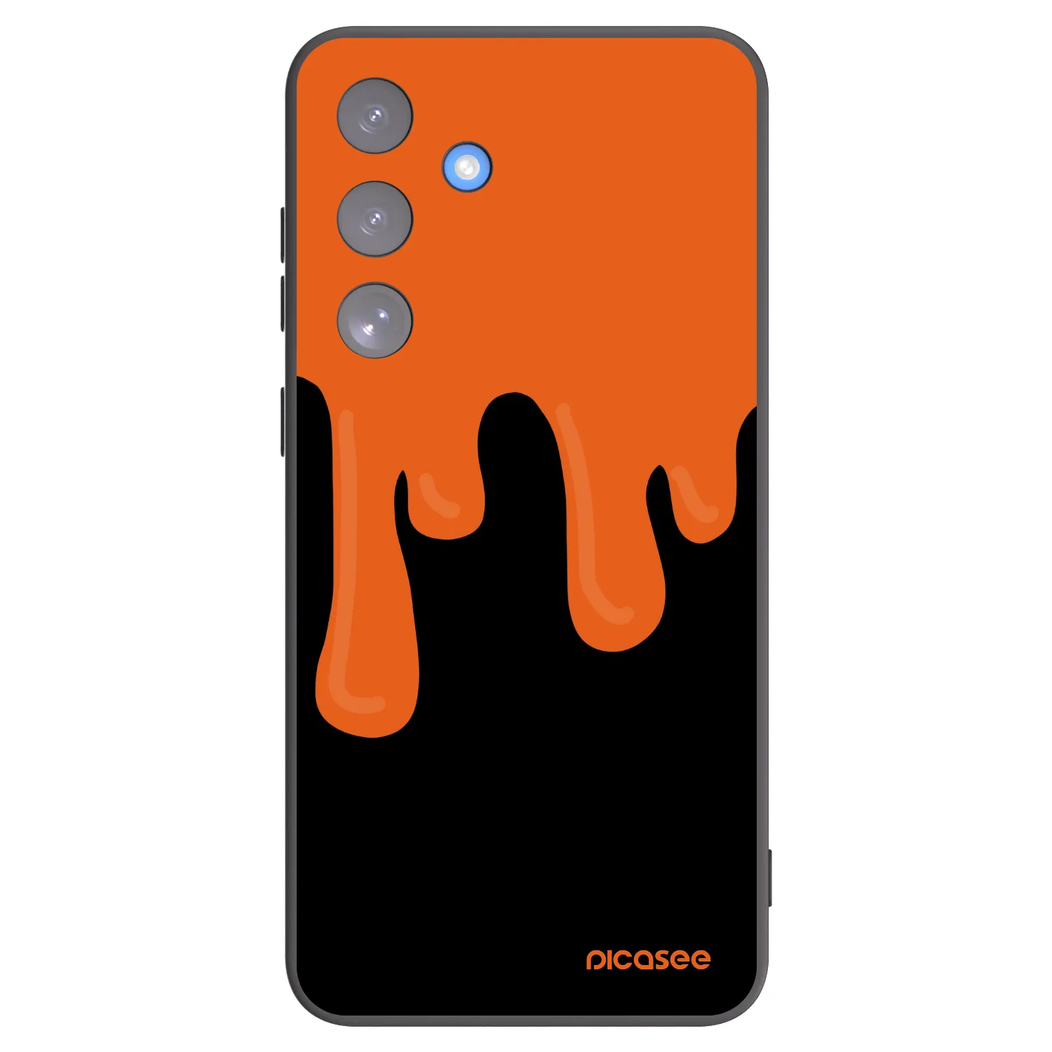 Picasee fekete szilikon tok az alábbi mobiltelefonokra Samsung Galaxy S25 FE 5G - Orange spooky