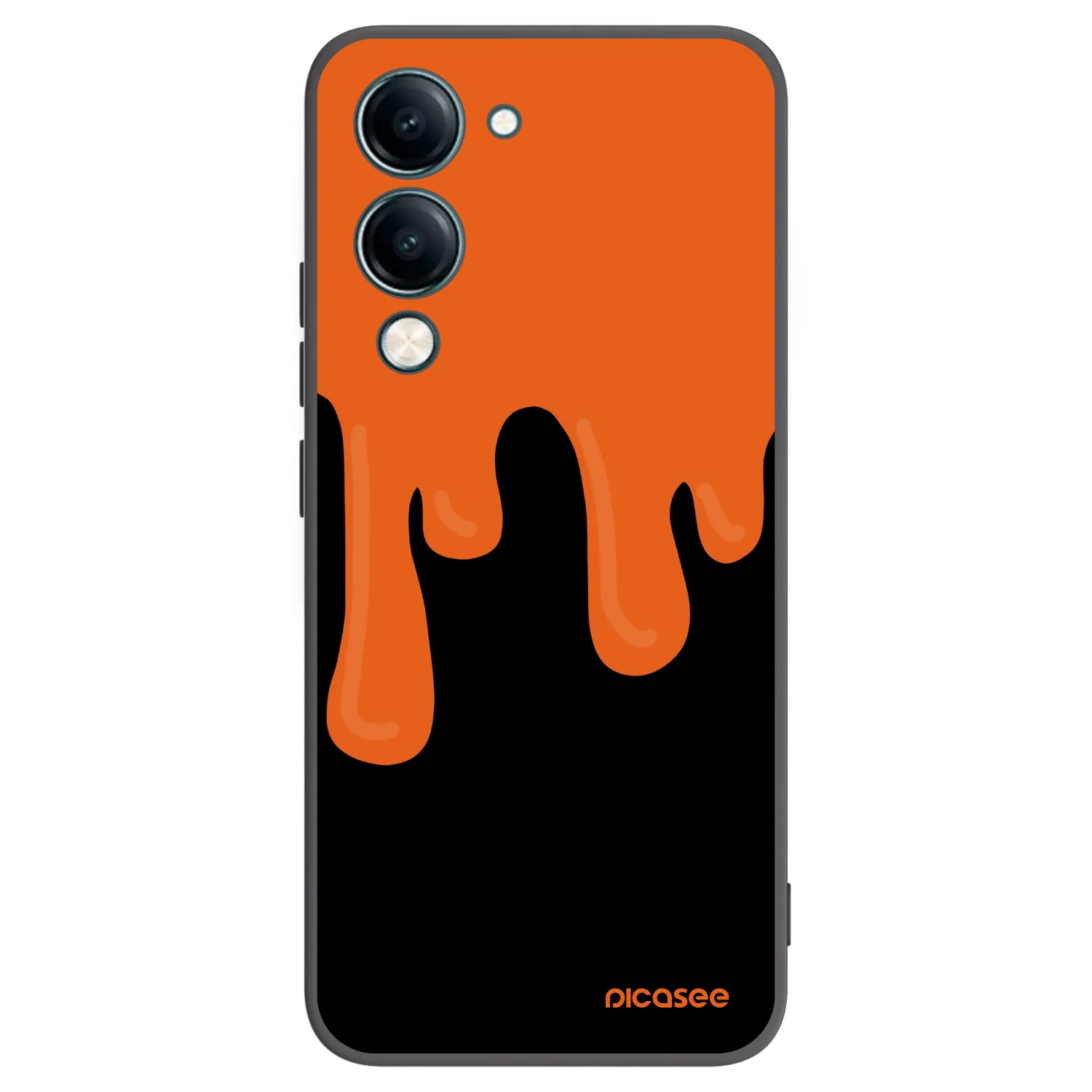 Picasee fekete szilikon tok az alábbi mobiltelefonokra Vivo Y29s 5G - Orange spooky