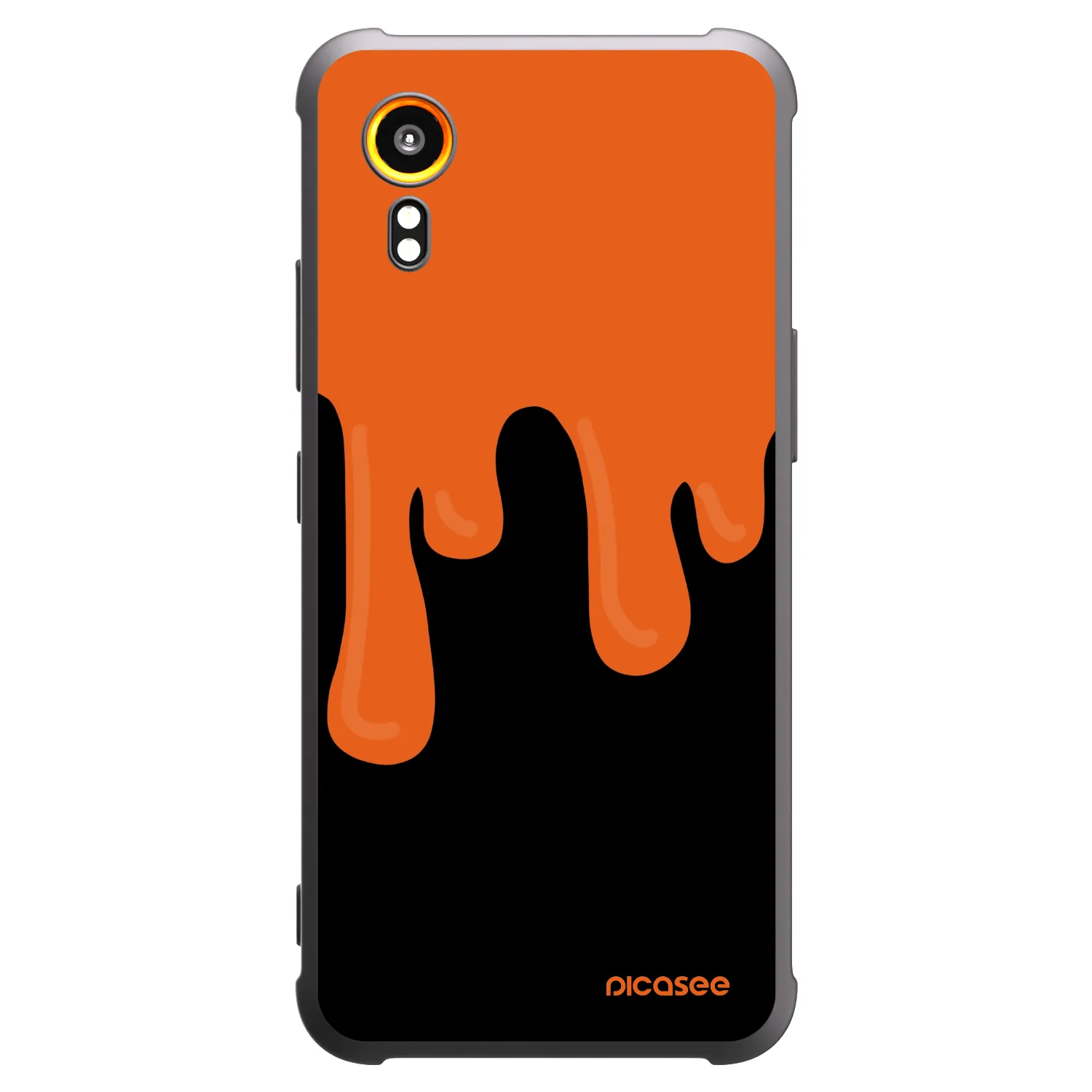 Picasee fekete szilikon tok az alábbi mobiltelefonokra Samsung Galaxy XCover 7 - Orange spooky