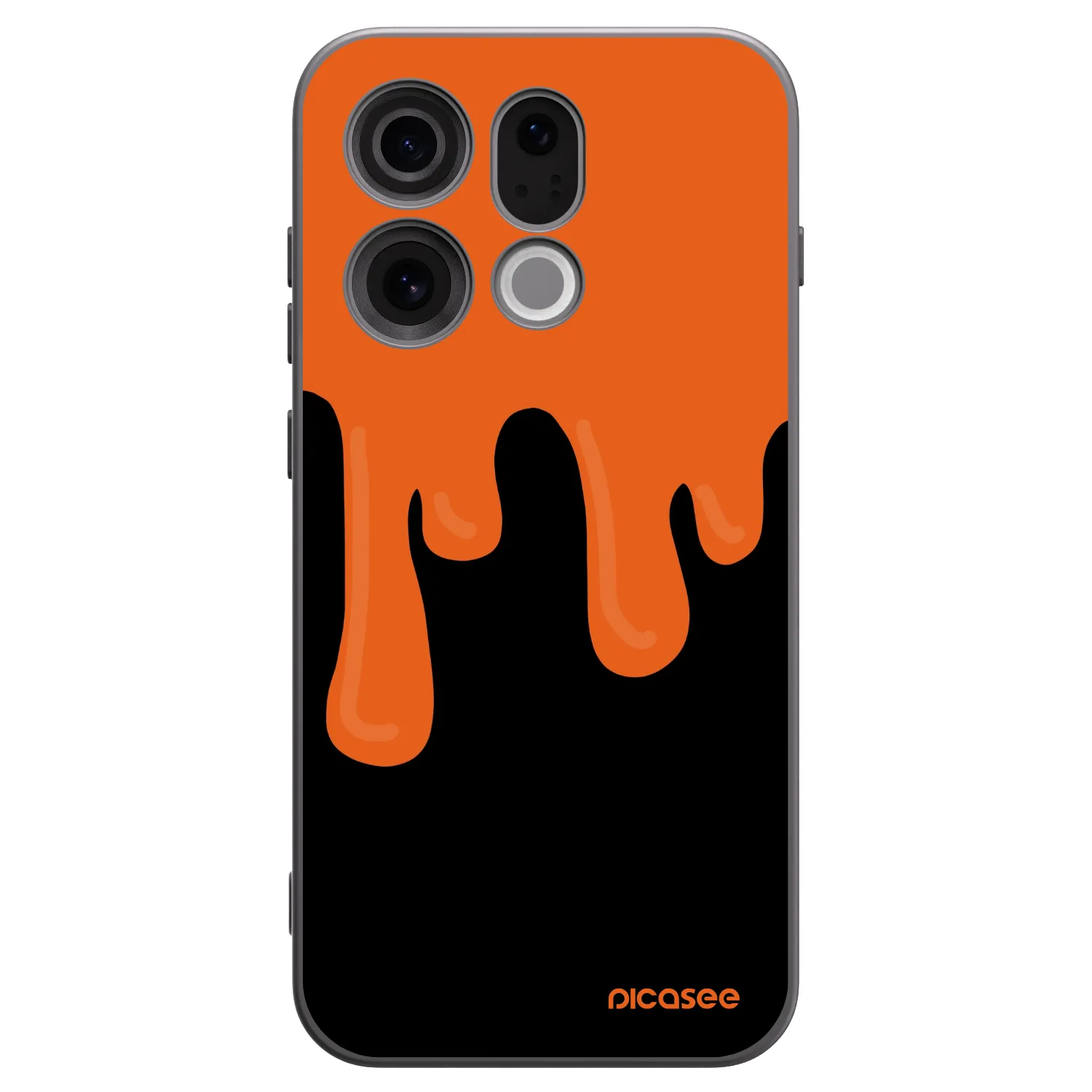 Picasee fekete szilikon tok az alábbi mobiltelefonokra OPPO Find X9 - Orange spooky