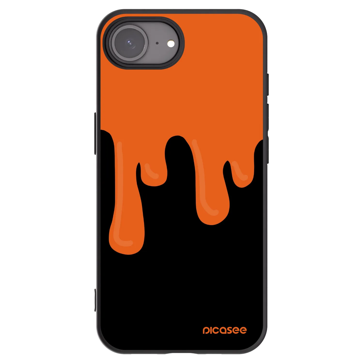 Picasee fekete szilikon tok az alábbi mobiltelefonokra Apple iPhone 17e - Orange spooky