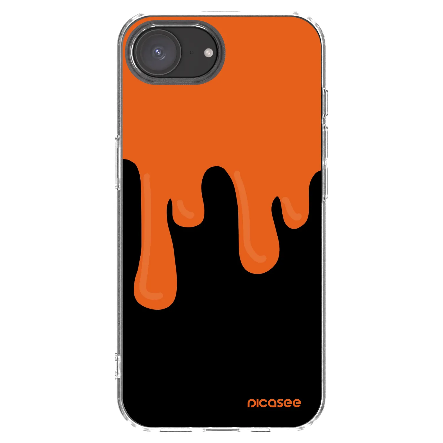 Picasee átlátszó szilikon tok az alábbi mobiltelefonokra Apple iPhone 17e - Orange spooky