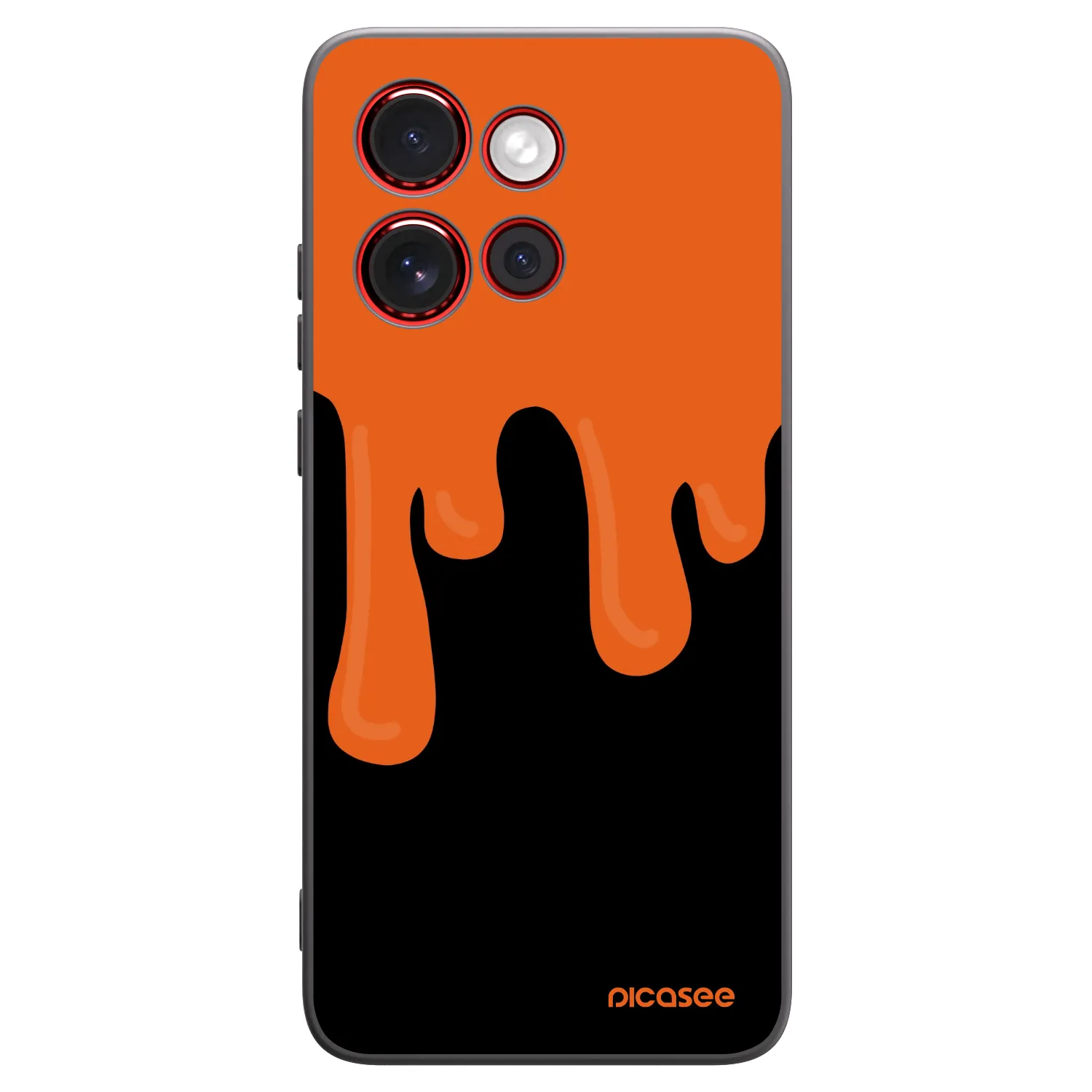 Picasee fekete szilikon tok az alábbi mobiltelefonokra Motorola Edge 60 Neo 5G - Orange spooky