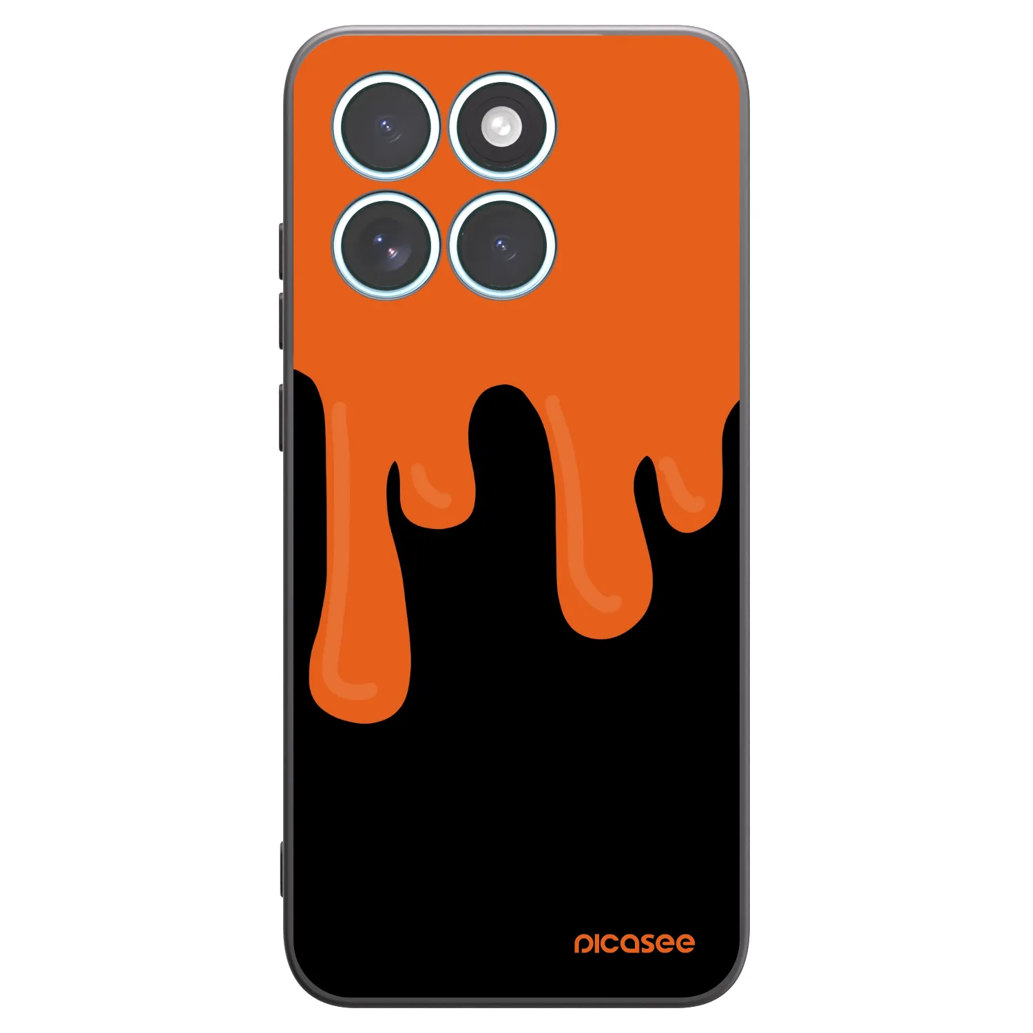 Picasee fekete szilikon tok az alábbi mobiltelefonokra Motorola Edge 70 Fusion - Orange spooky