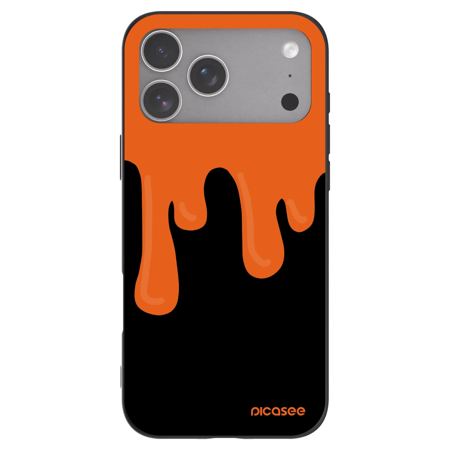 Picasee fekete szilikon tok az alábbi mobiltelefonokra Apple iPhone 18 Pro Max - Orange spooky