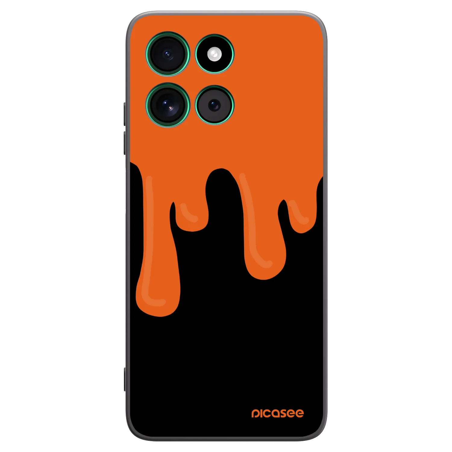 Picasee fekete szilikon tok az alábbi mobiltelefonokra Motorola Moto G57 Power - Orange spooky