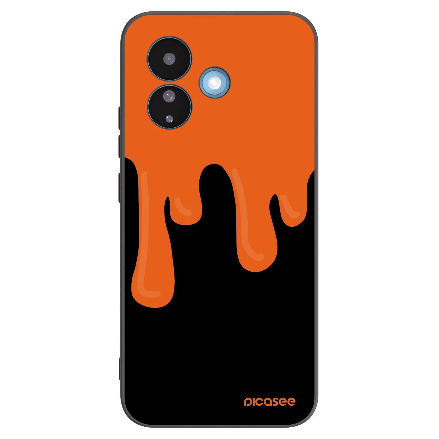 Picasee fekete szilikon tok az alábbi mobiltelefonokra Xiaomi Redmi Note 17 Pro 5G - Orange spooky