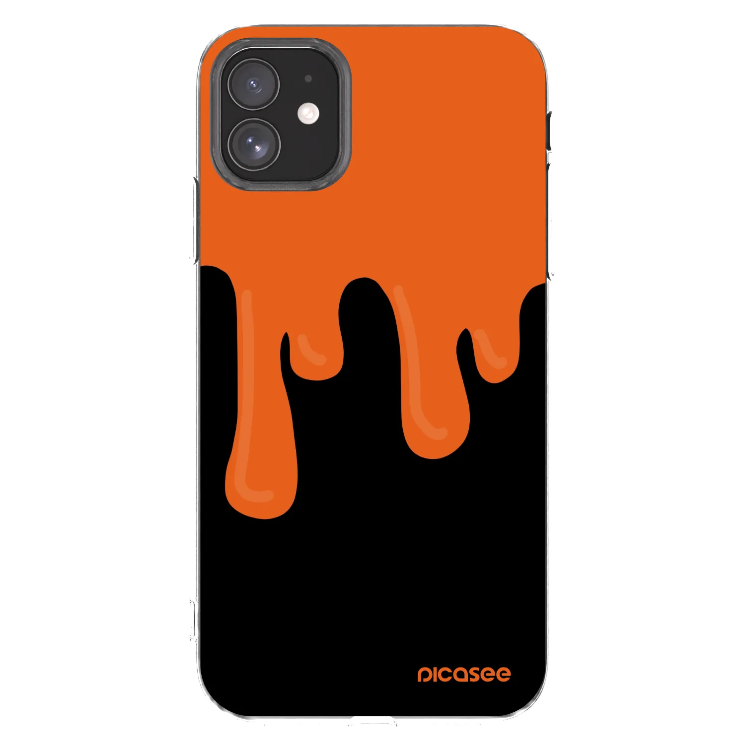 Picasee átlátszó szilikon tok az alábbi mobiltelefonokra Apple iPhone 11 - Orange spooky