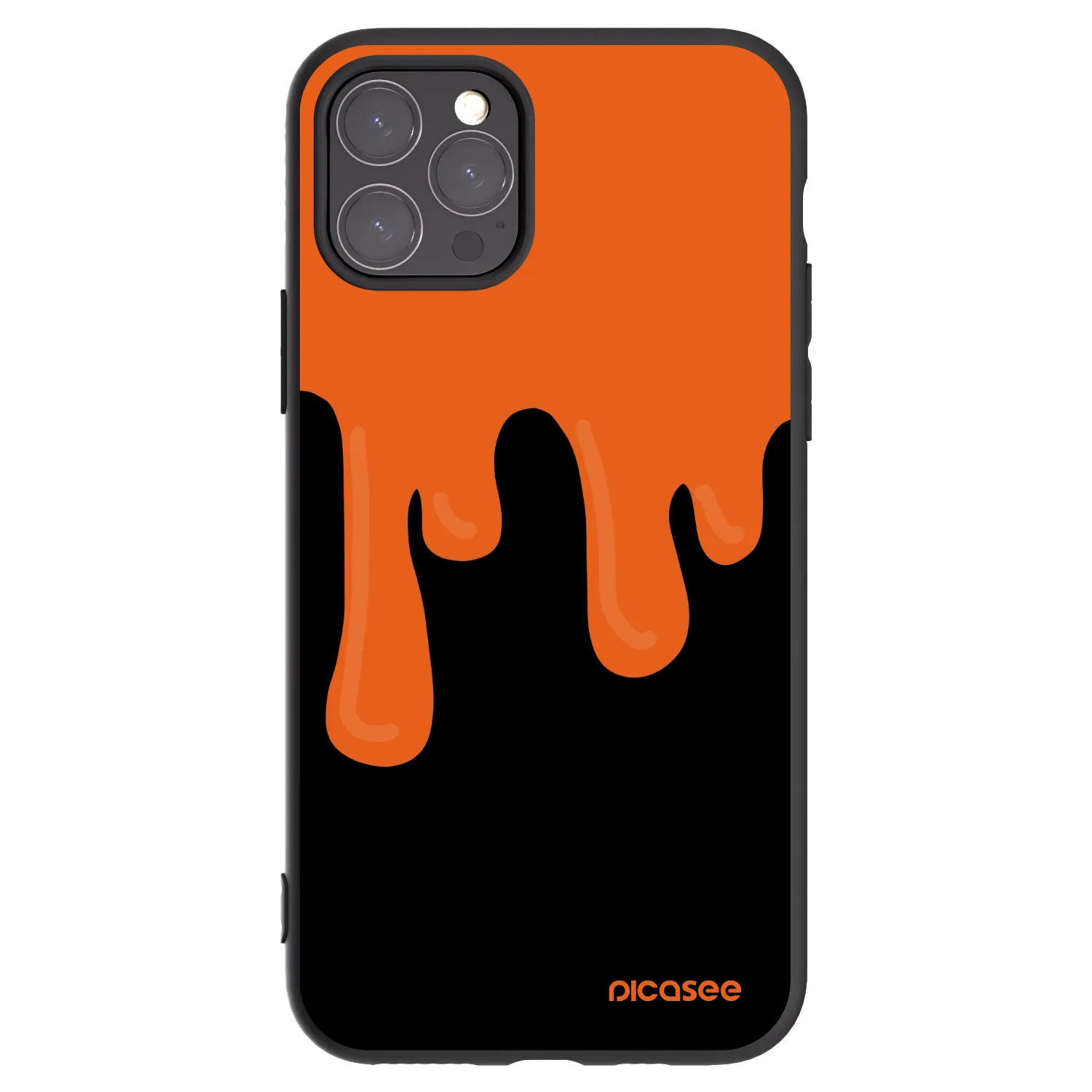 Picasee fekete szilikon tok az alábbi mobiltelefonokra Apple iPhone 11 Pro - Orange spooky