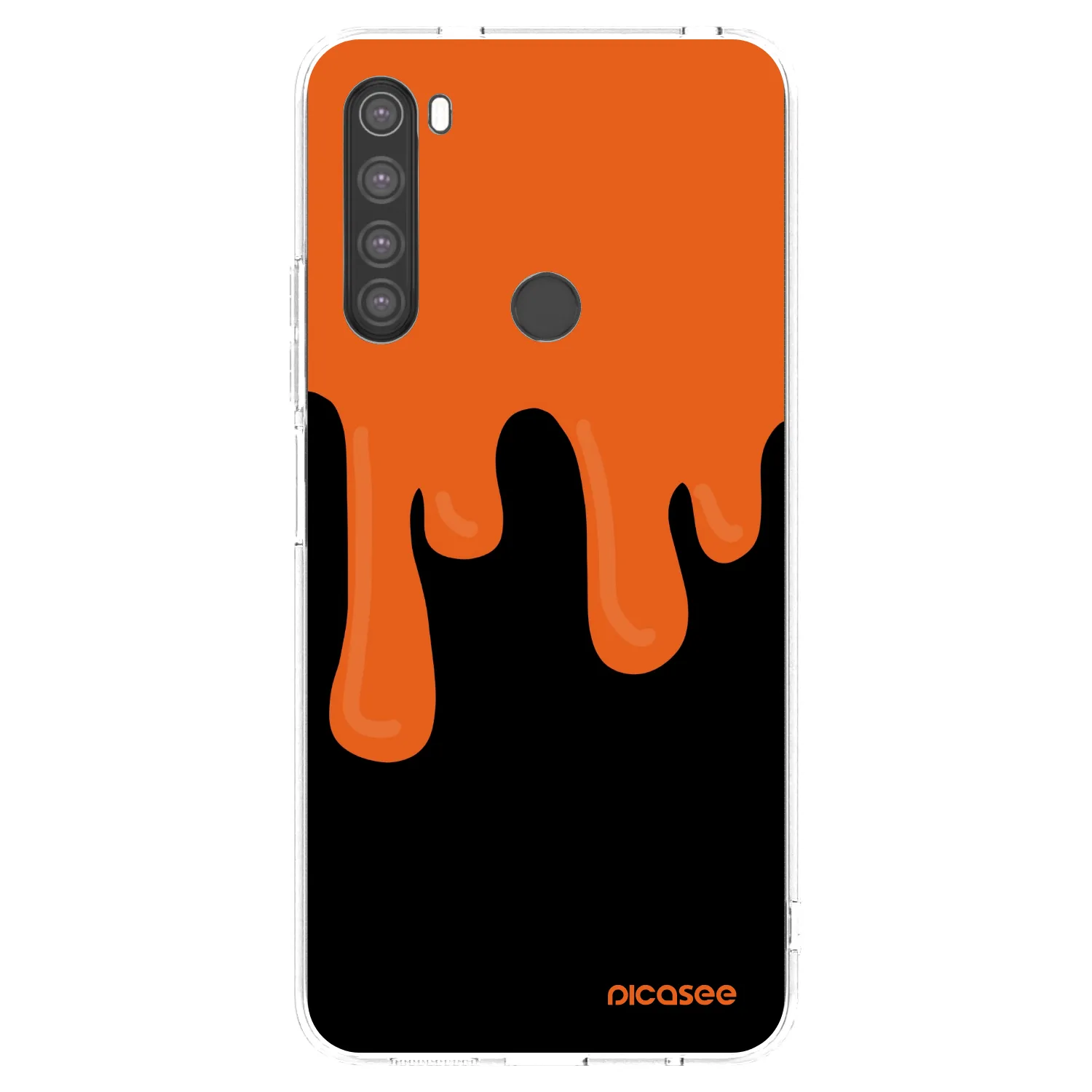 Picasee átlátszó szilikon tok az alábbi mobiltelefonokra Xiaomi Redmi Note 8 - Orange spooky
