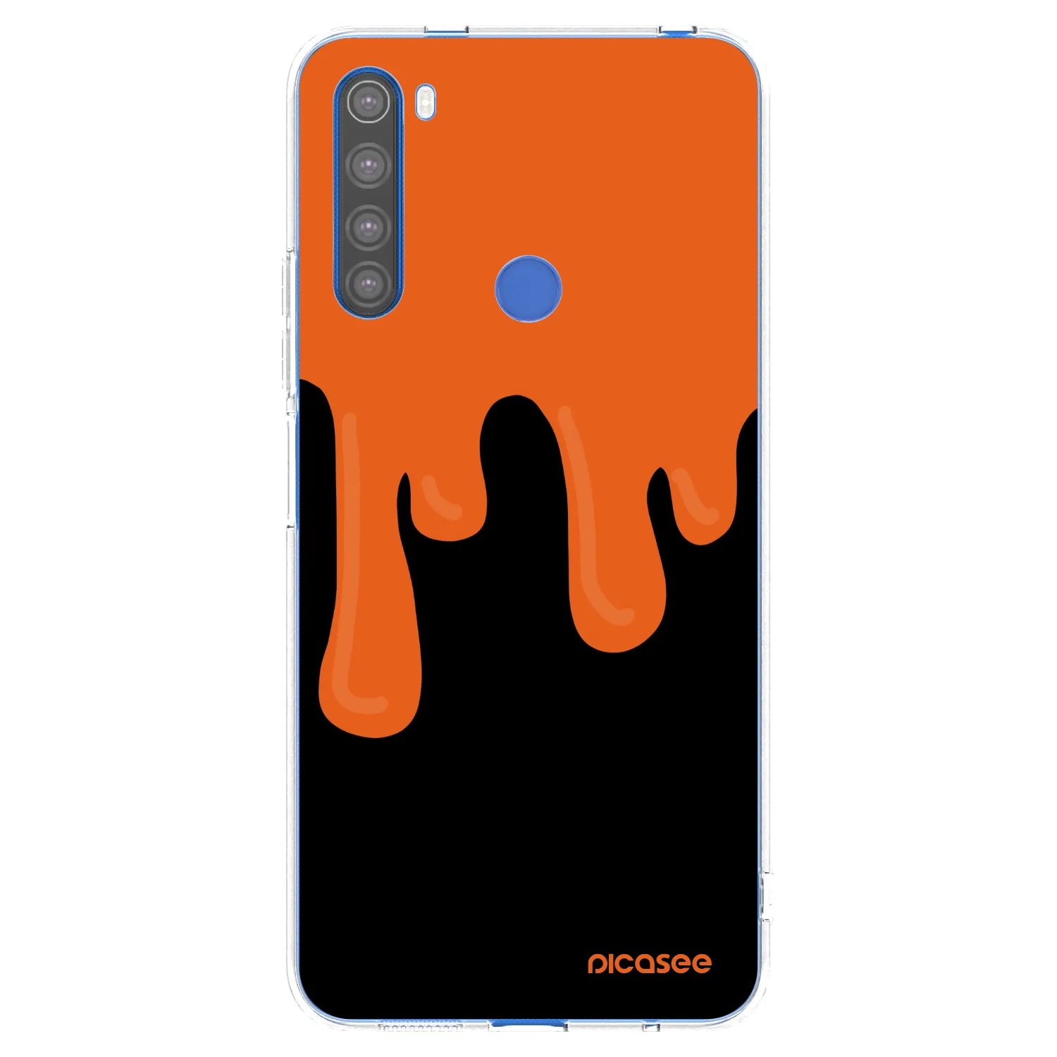 Picasee átlátszó szilikon tok az alábbi mobiltelefonokra Xiaomi Redmi Note 8T - Orange spooky