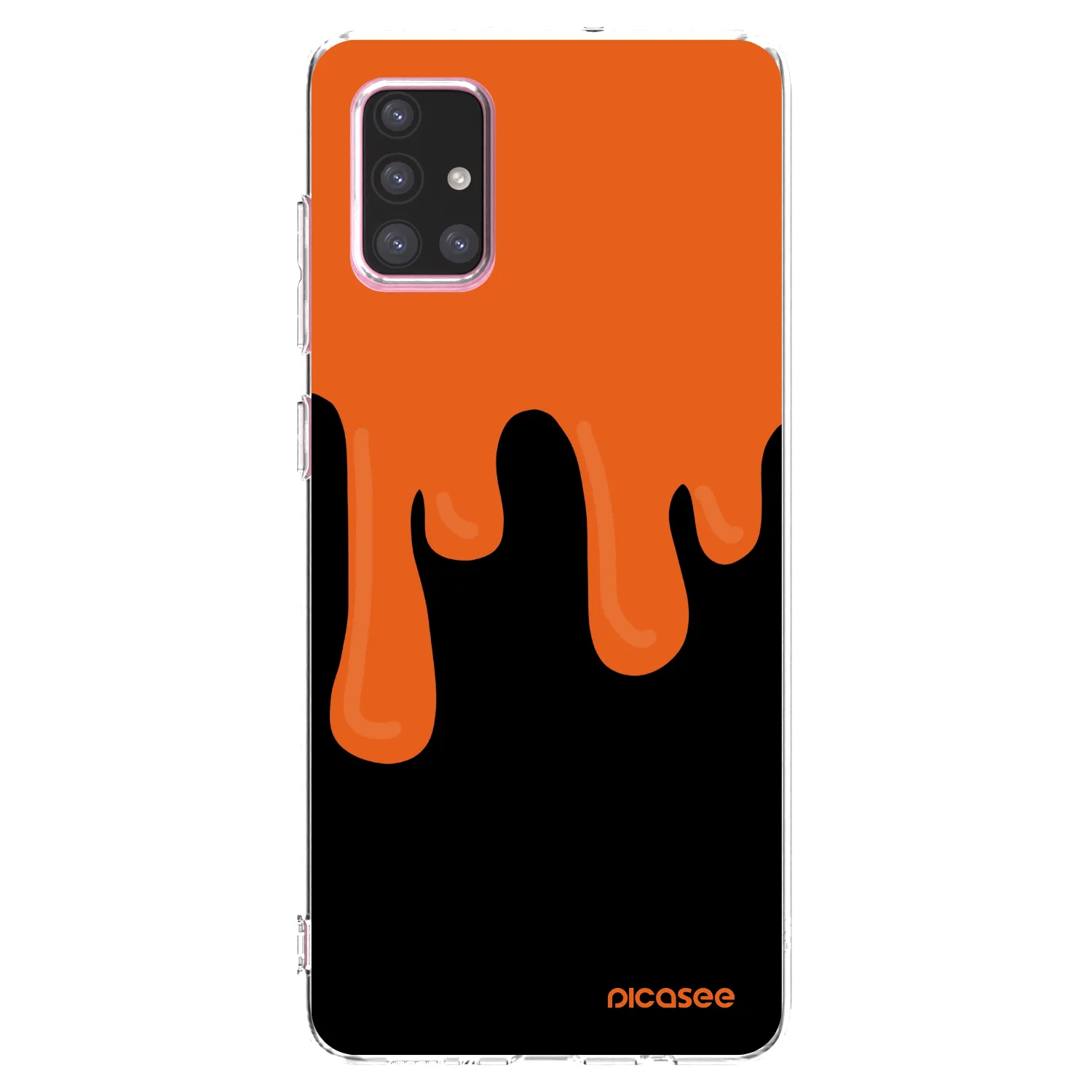 Picasee átlátszó szilikon tok az alábbi mobiltelefonokra Samsung Galaxy A71 A715F - Orange spooky