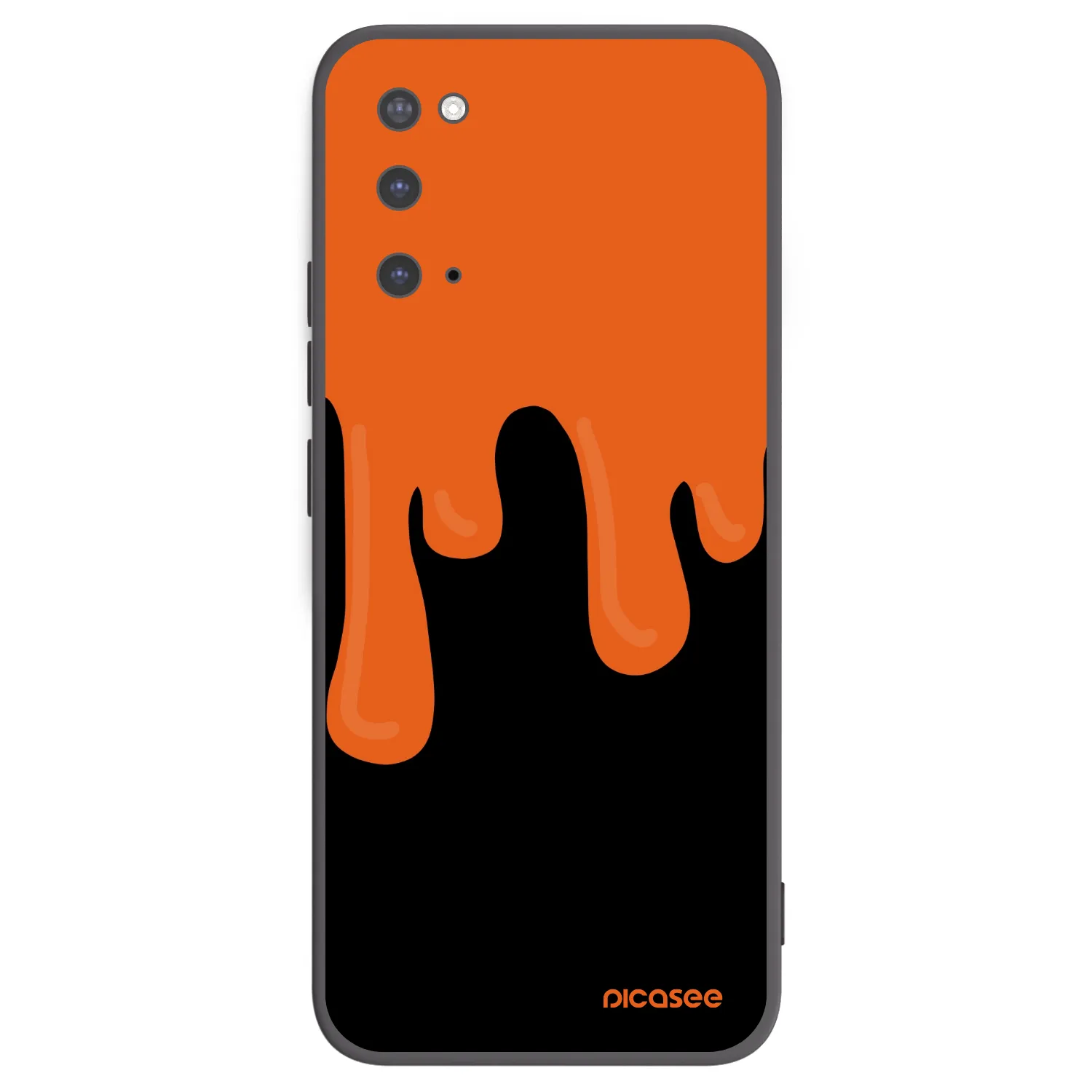 Picasee fekete szilikon tok az alábbi mobiltelefonokra Samsung Galaxy S20 G980F - Orange spooky