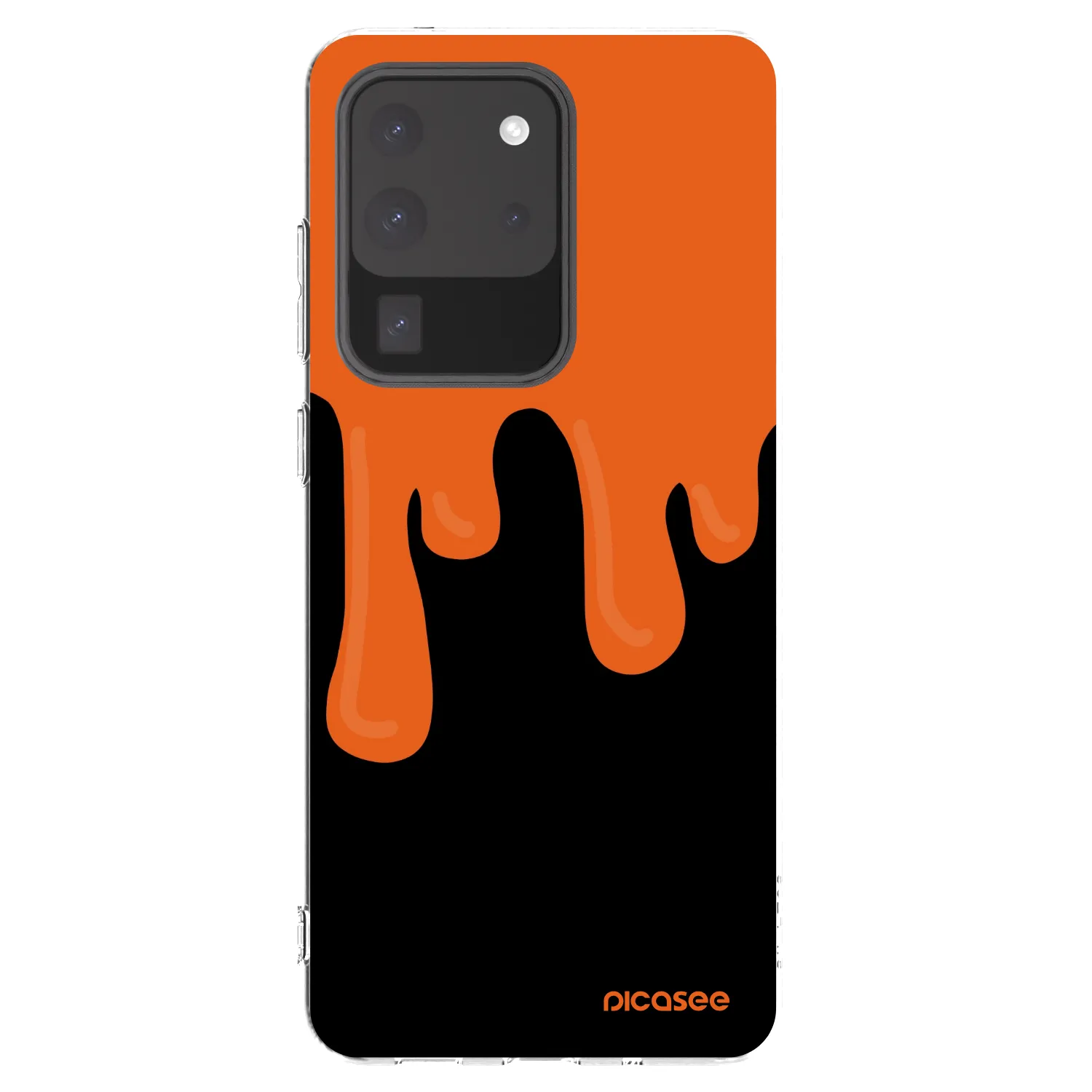 Picasee átlátszó szilikon tok az alábbi mobiltelefonokra Samsung Galaxy S20 Ultra 5G G988F - Orange spooky