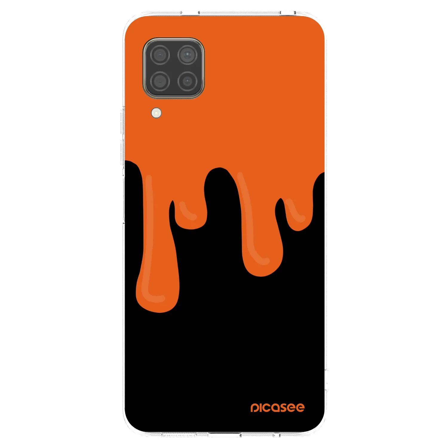 Picasee átlátszó szilikon tok az alábbi mobiltelefonokra Huawei P40 Lite - Orange spooky