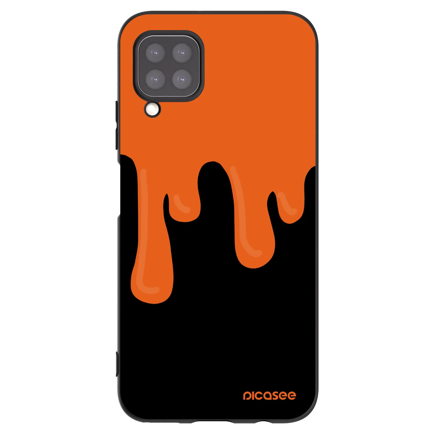 Picasee fekete szilikon tok az alábbi mobiltelefonokra Huawei P40 Lite - Orange spooky