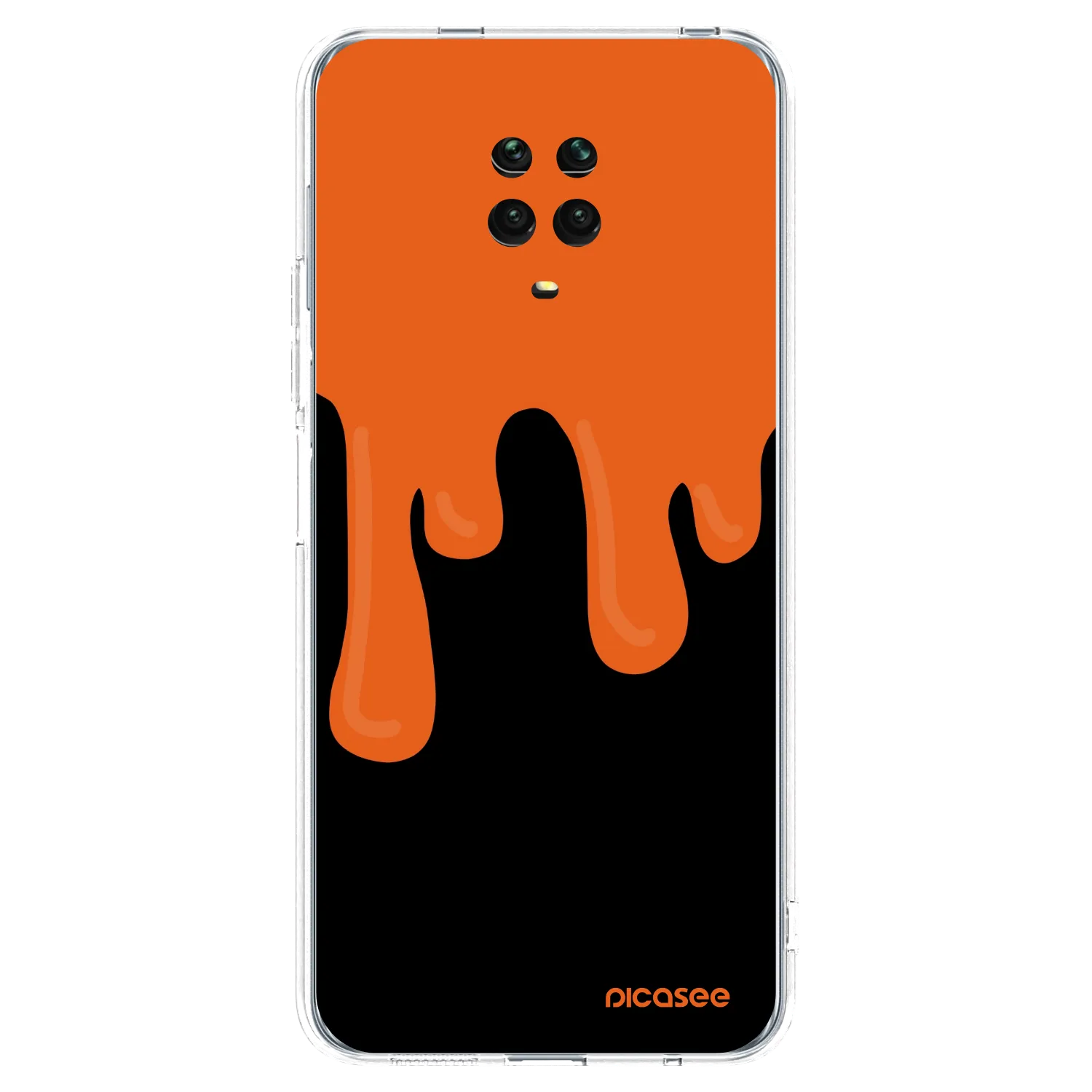 Picasee átlátszó szilikon tok az alábbi mobiltelefonokra Xiaomi Redmi Note 9S - Orange spooky
