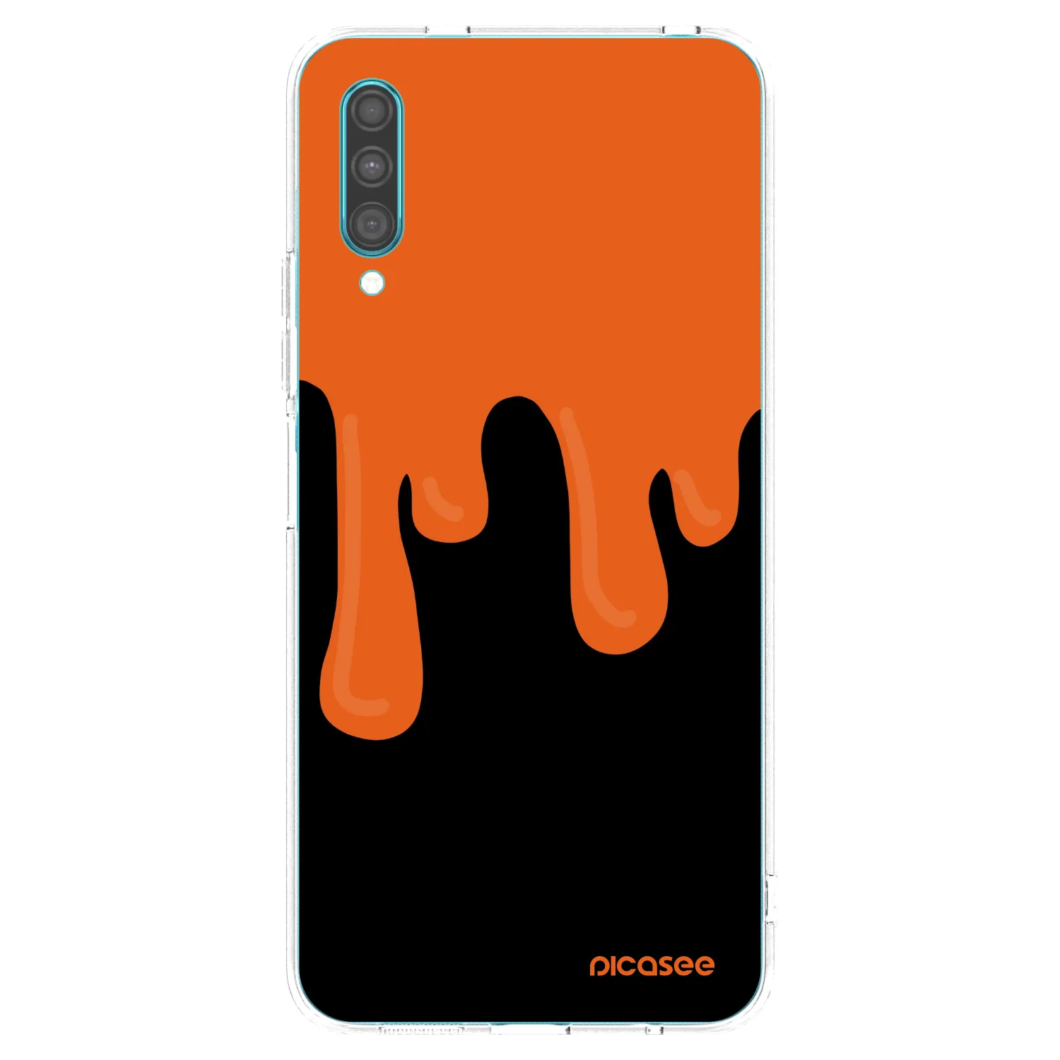 Picasee átlátszó szilikon tok az alábbi mobiltelefonokra Samsung Galaxy A30s A307F - Orange spooky
