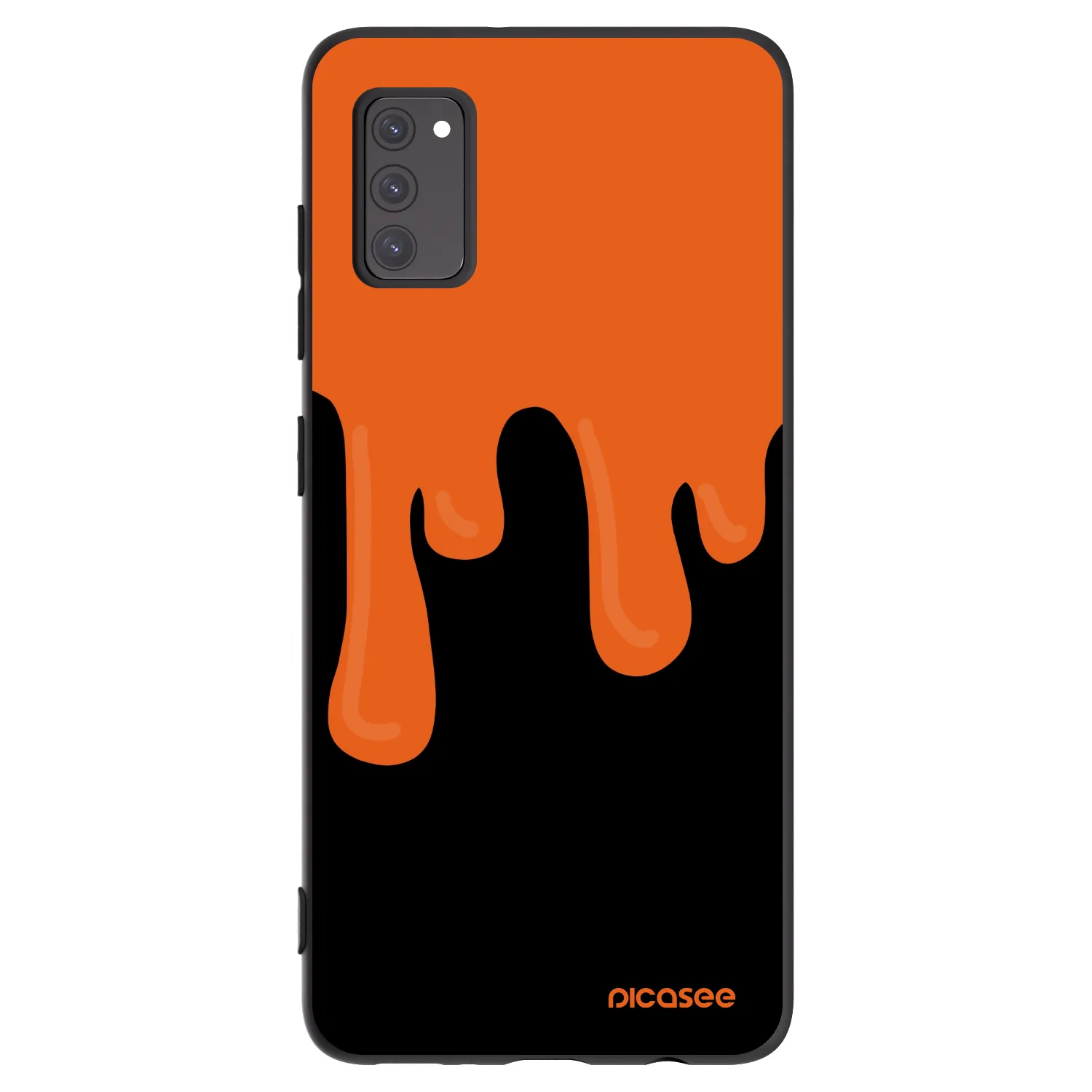 Picasee fekete szilikon tok az alábbi mobiltelefonokra Samsung Galaxy A41 A415F - Orange spooky