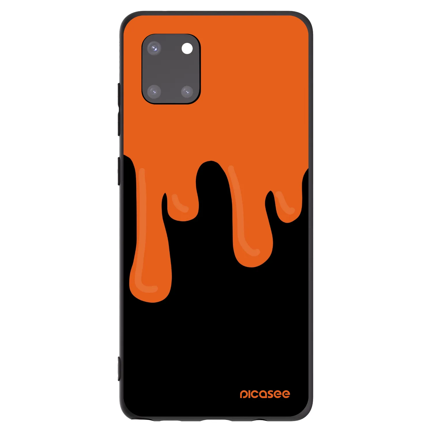 Picasee fekete szilikon tok az alábbi mobiltelefonokra Samsung Galaxy Note 10 Lite N770F - Orange spooky