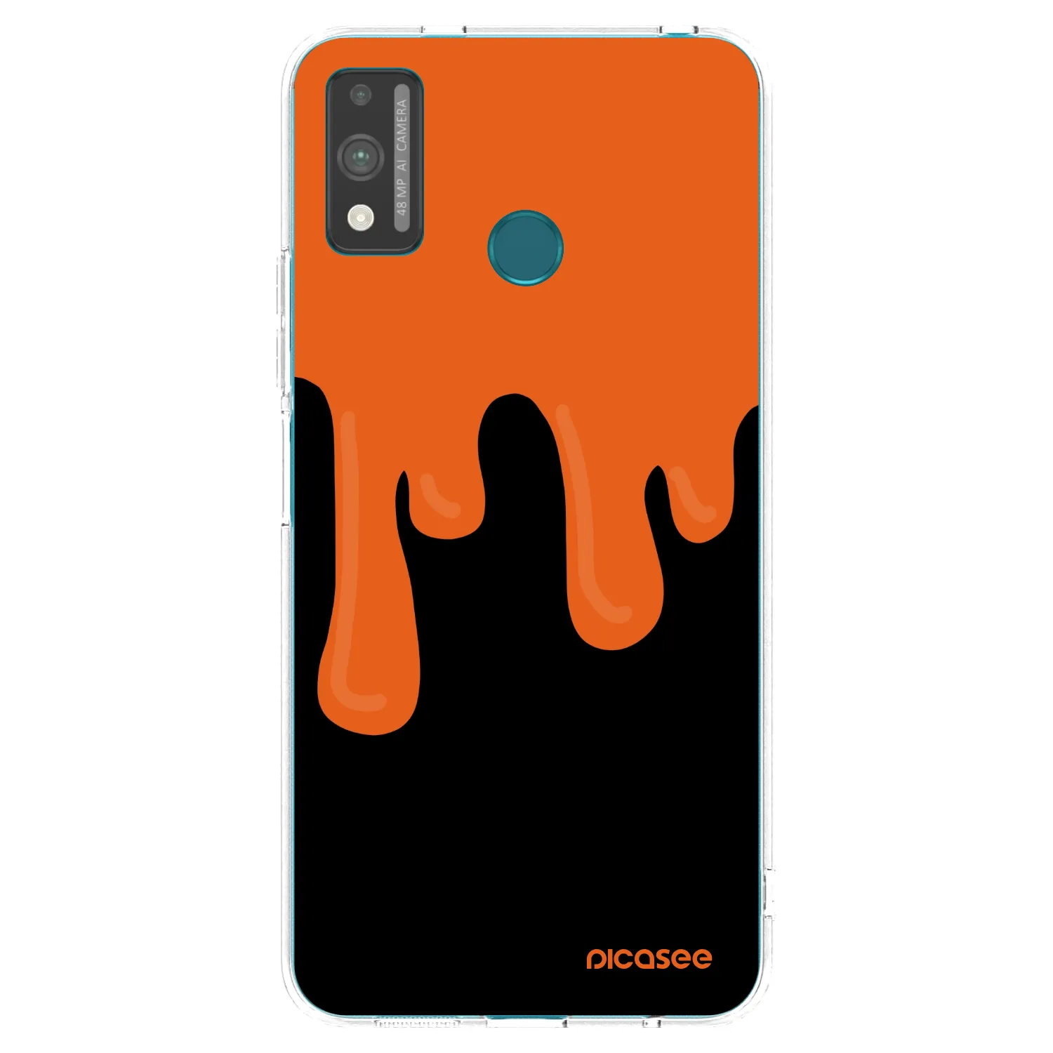 Picasee átlátszó szilikon tok az alábbi mobiltelefonokra Honor 9X Lite - Orange spooky