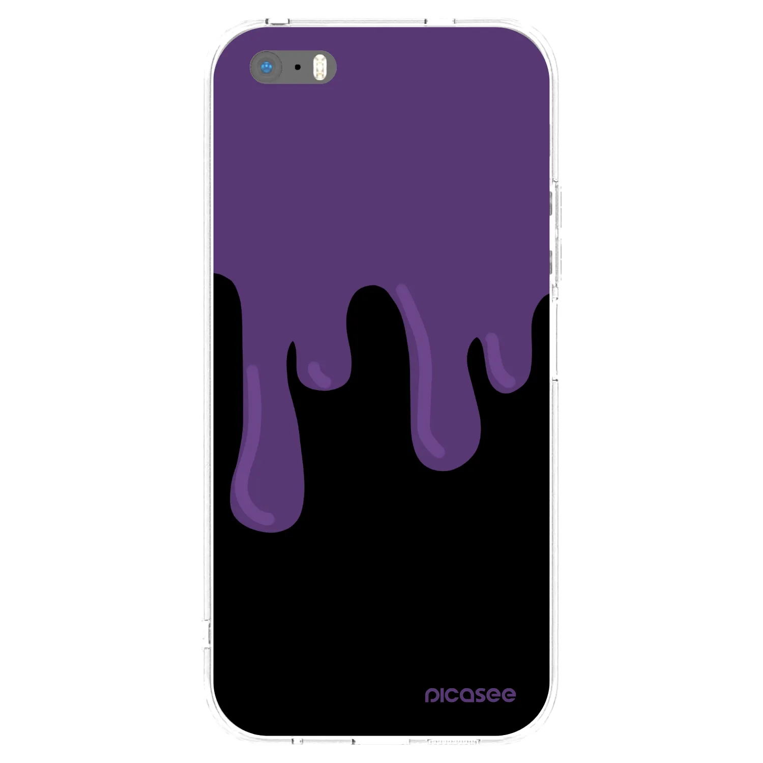 Picasee átlátszó szilikon tok az alábbi mobiltelefonokra Apple iPhone 5/5S/SE - Purple spooky
