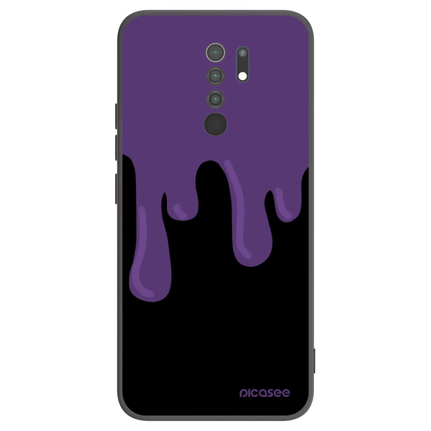 Picasee fekete szilikon tok az alábbi mobiltelefonokra Xiaomi Redmi 9 - Purple spooky