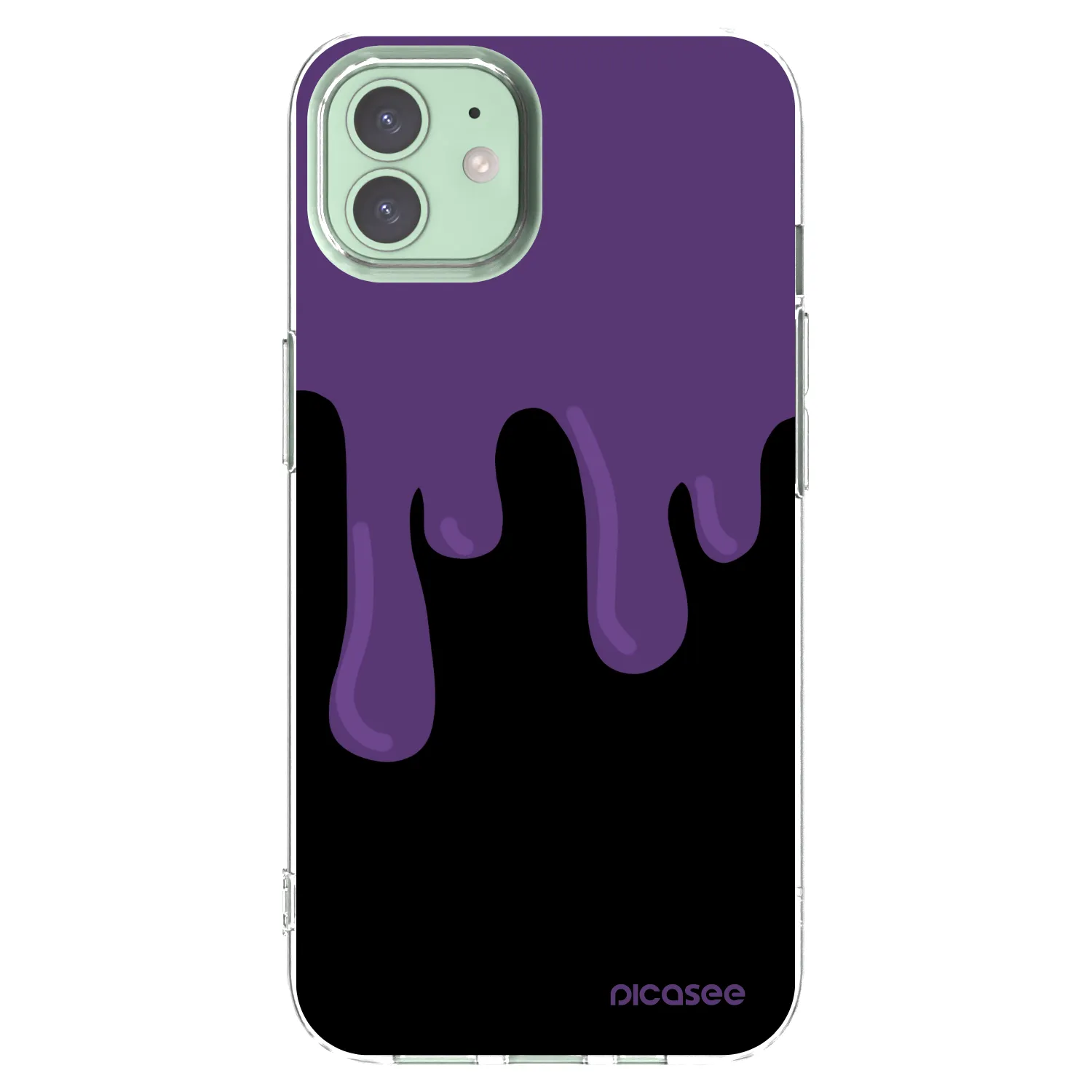 Picasee átlátszó szilikon tok az alábbi mobiltelefonokra Apple iPhone 12 - Purple spooky