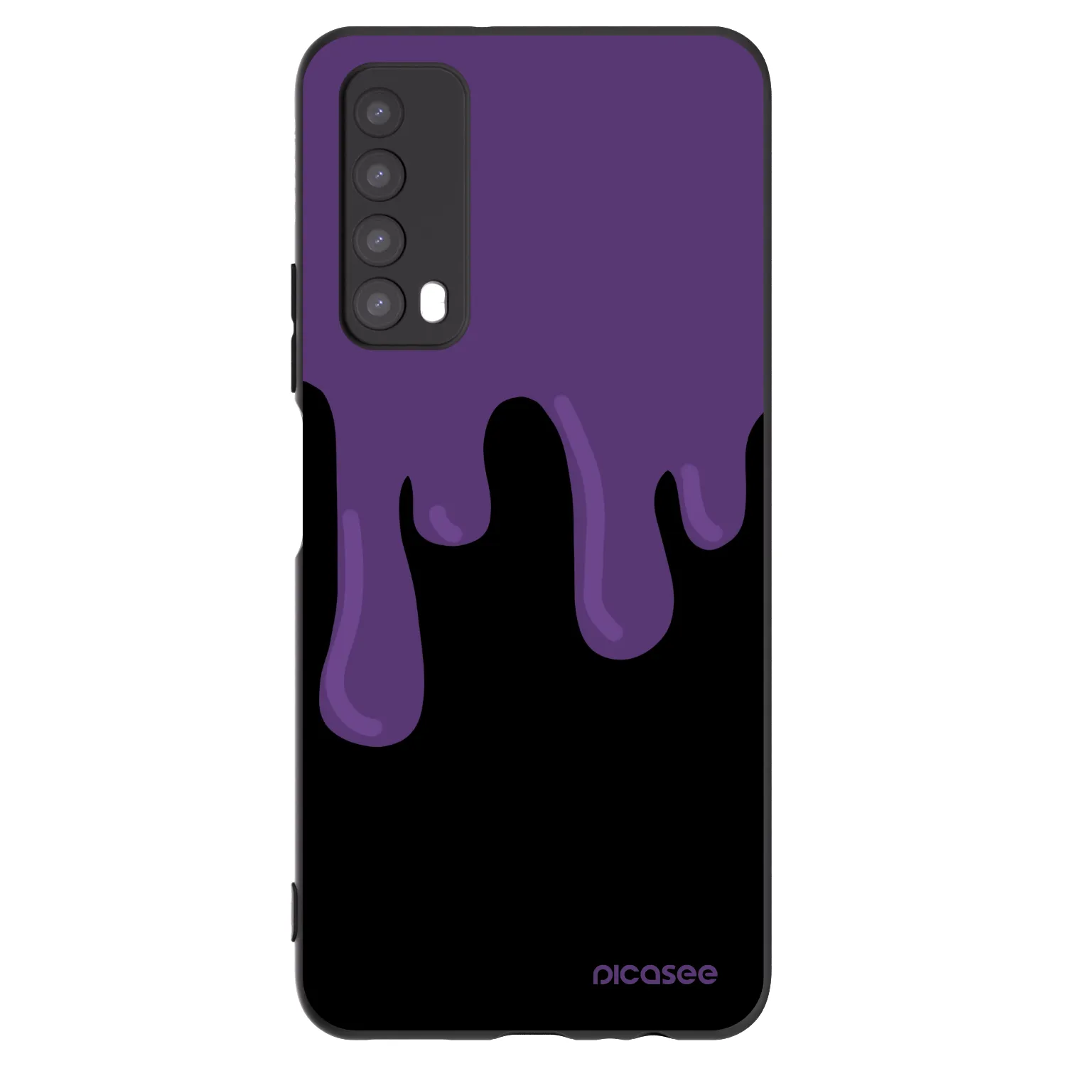 Picasee fekete szilikon tok az alábbi mobiltelefonokra Huawei P Smart 2021 - Purple spooky