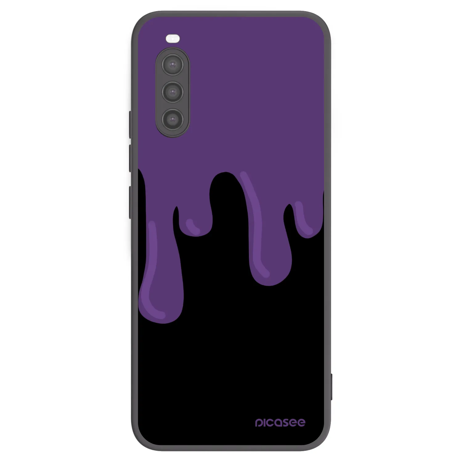 Picasee fekete szilikon tok az alábbi mobiltelefonokra Sony Xperia 10 II - Purple spooky