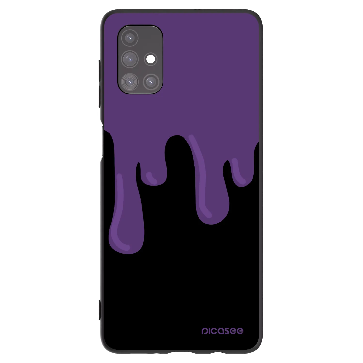 Picasee fekete szilikon tok az alábbi mobiltelefonokra Samsung Galaxy M51 M515F - Purple spooky