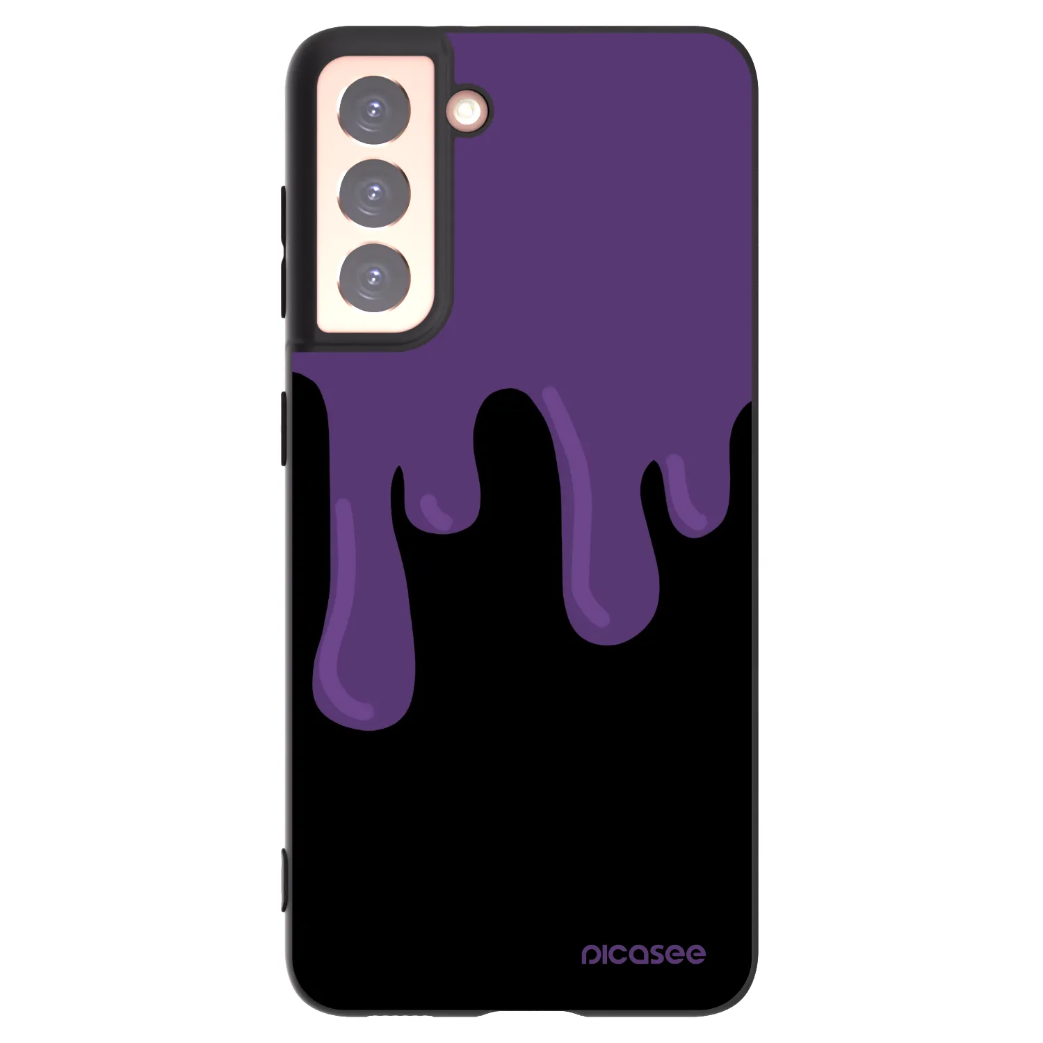 Picasee fekete szilikon tok az alábbi mobiltelefonokra Samsung Galaxy S21 5G G991B - Purple spooky