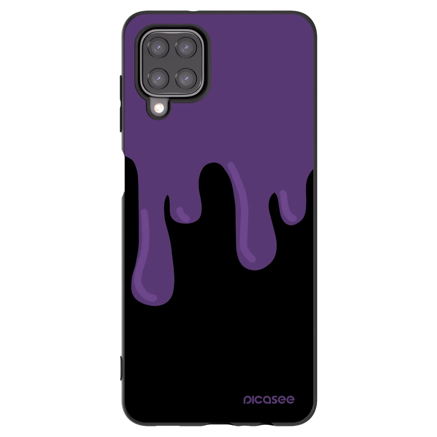 Picasee fekete szilikon tok az alábbi mobiltelefonokra Samsung Galaxy A12 A125F - Purple spooky