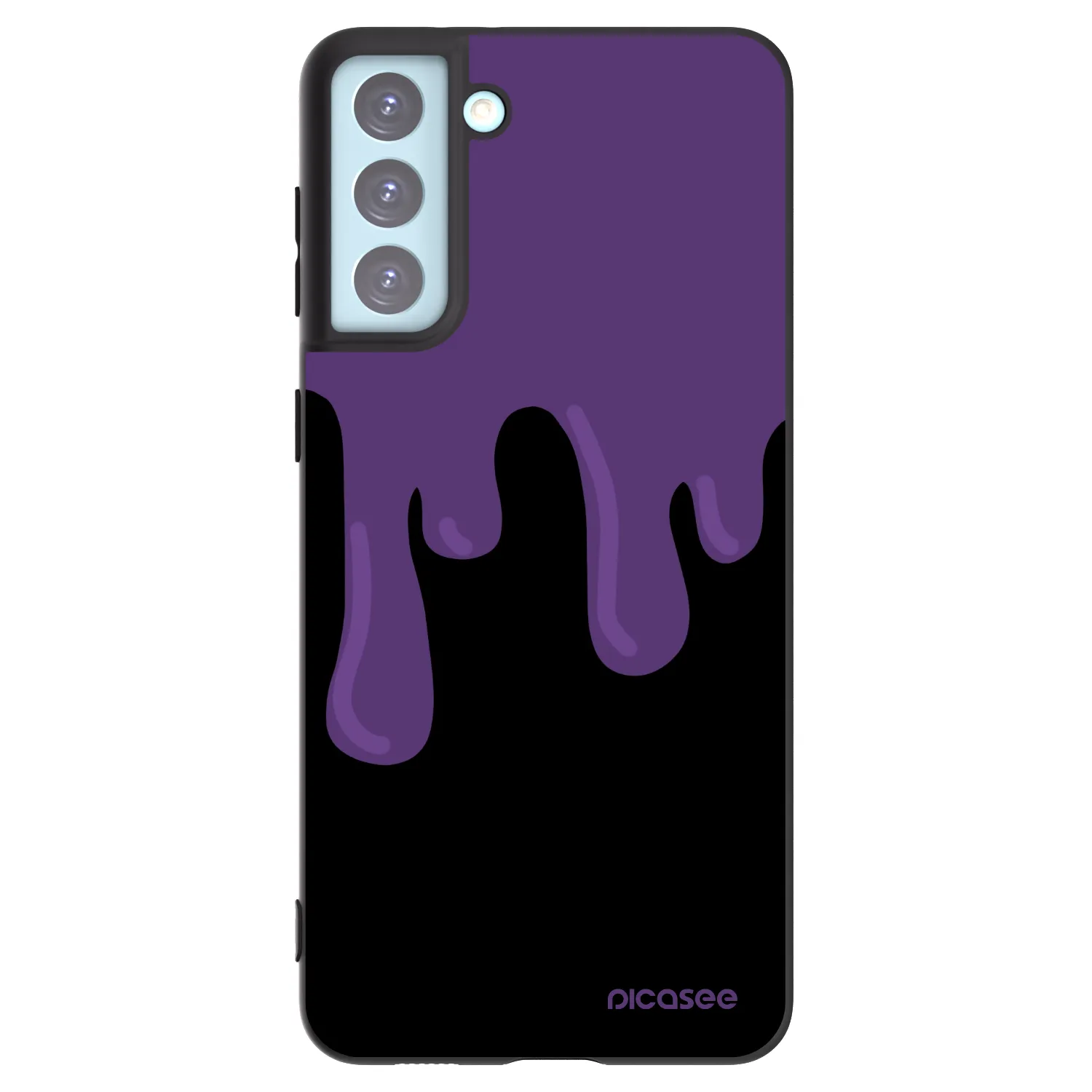 Picasee fekete szilikon tok az alábbi mobiltelefonokra Samsung Galaxy S21+ 5G G996F - Purple spooky