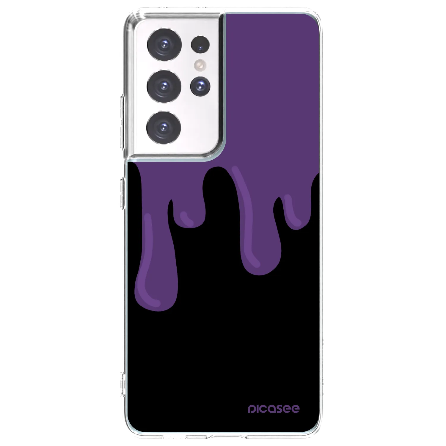 Picasee átlátszó szilikon tok az alábbi mobiltelefonokra Samsung Galaxy S21 Ultra 5G G998B - Purple spooky