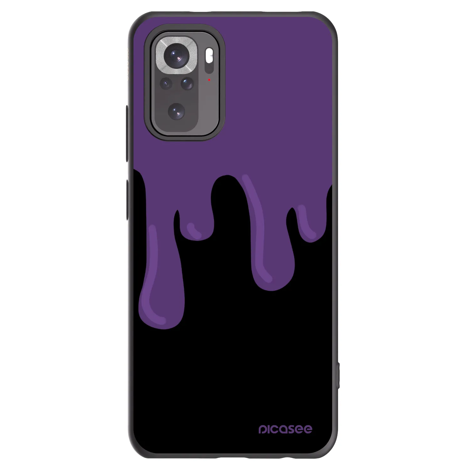 Picasee fekete szilikon tok az alábbi mobiltelefonokra Xiaomi Redmi Note 10 - Purple spooky