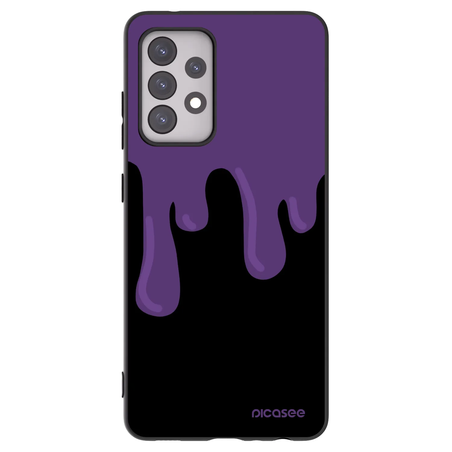 Picasee fekete szilikon tok az alábbi mobiltelefonokra Samsung Galaxy A52 5G A525F - Purple spooky